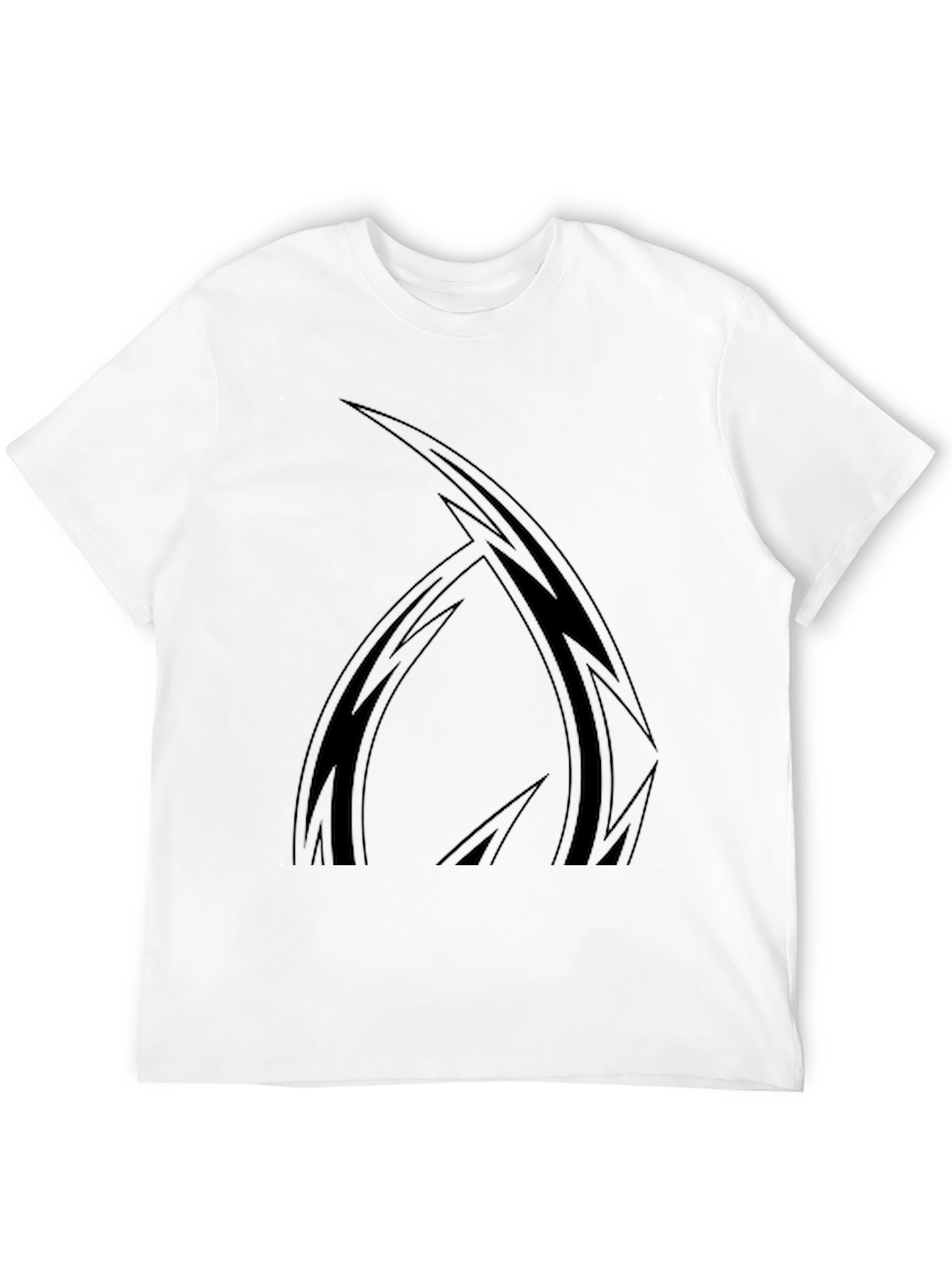 Black Black Graphic Tee - Abstract Design Men's T-Shirt view 12