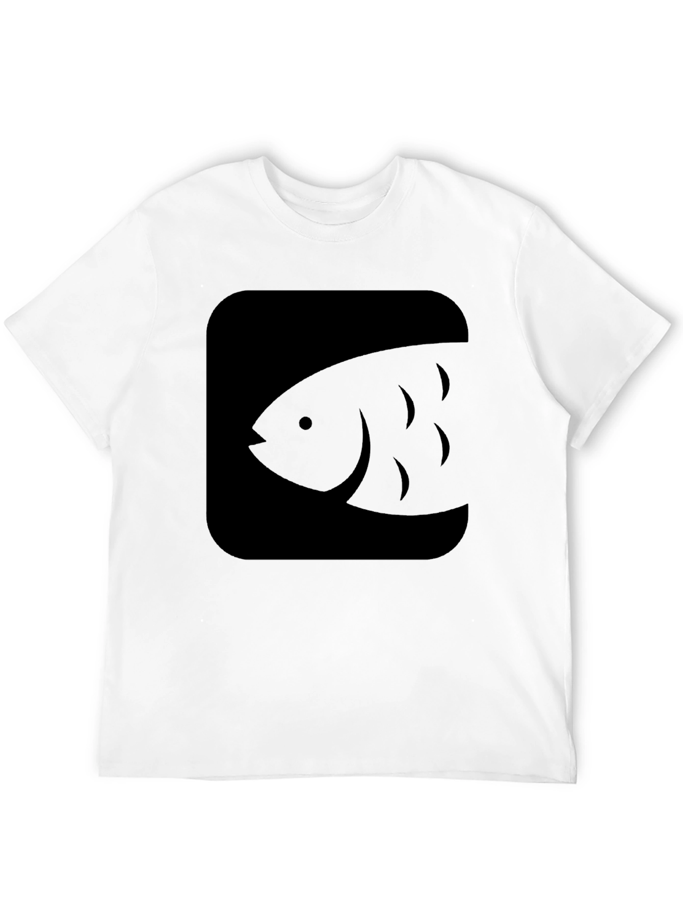 Black Fish Graphic Tee - Men's Modern Casual Shirt - 12