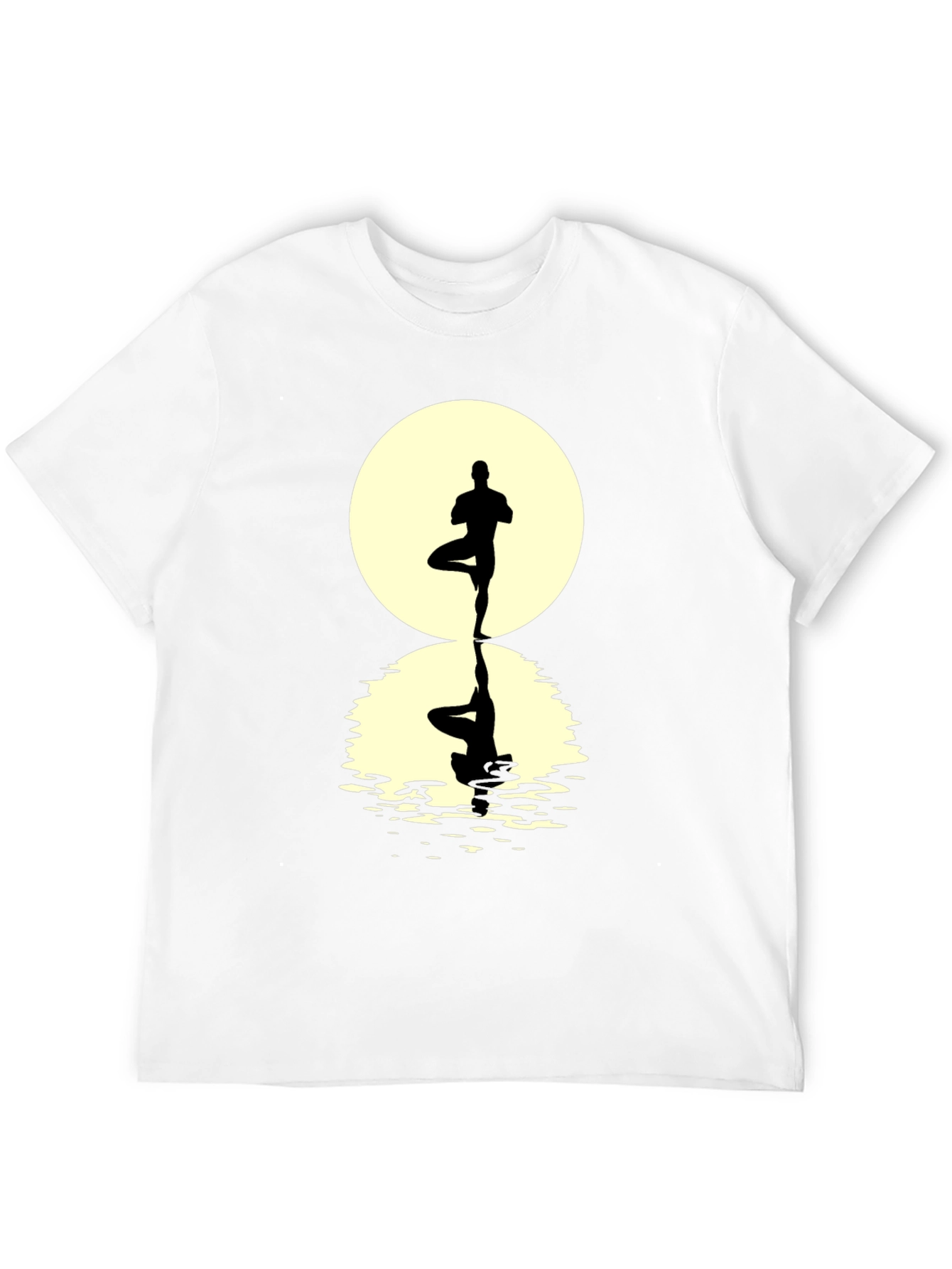 Black Yoga Pose Silhouette Graphic Tee view 12