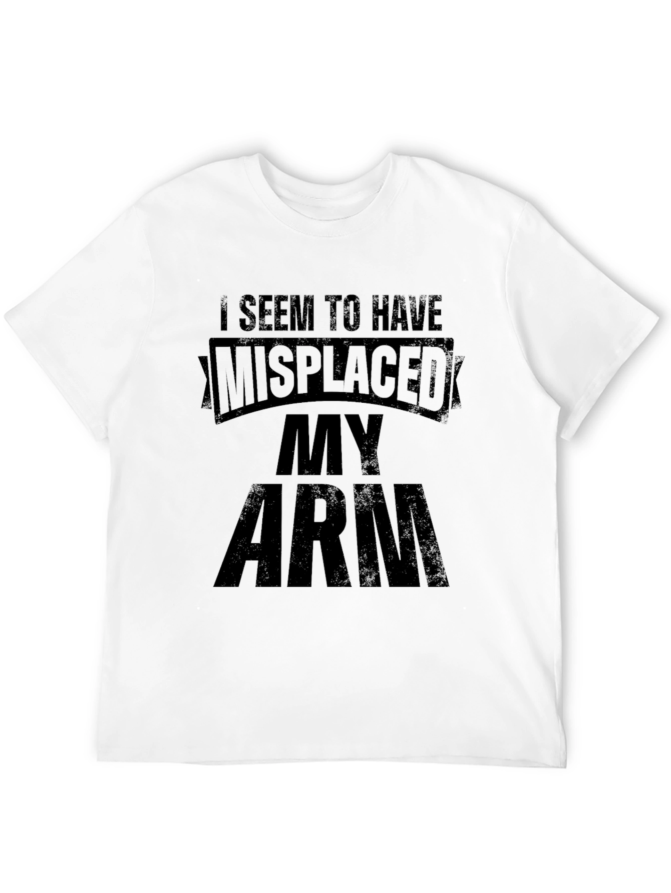 Black Misplaced Arm Novelty T-Shirt view 12