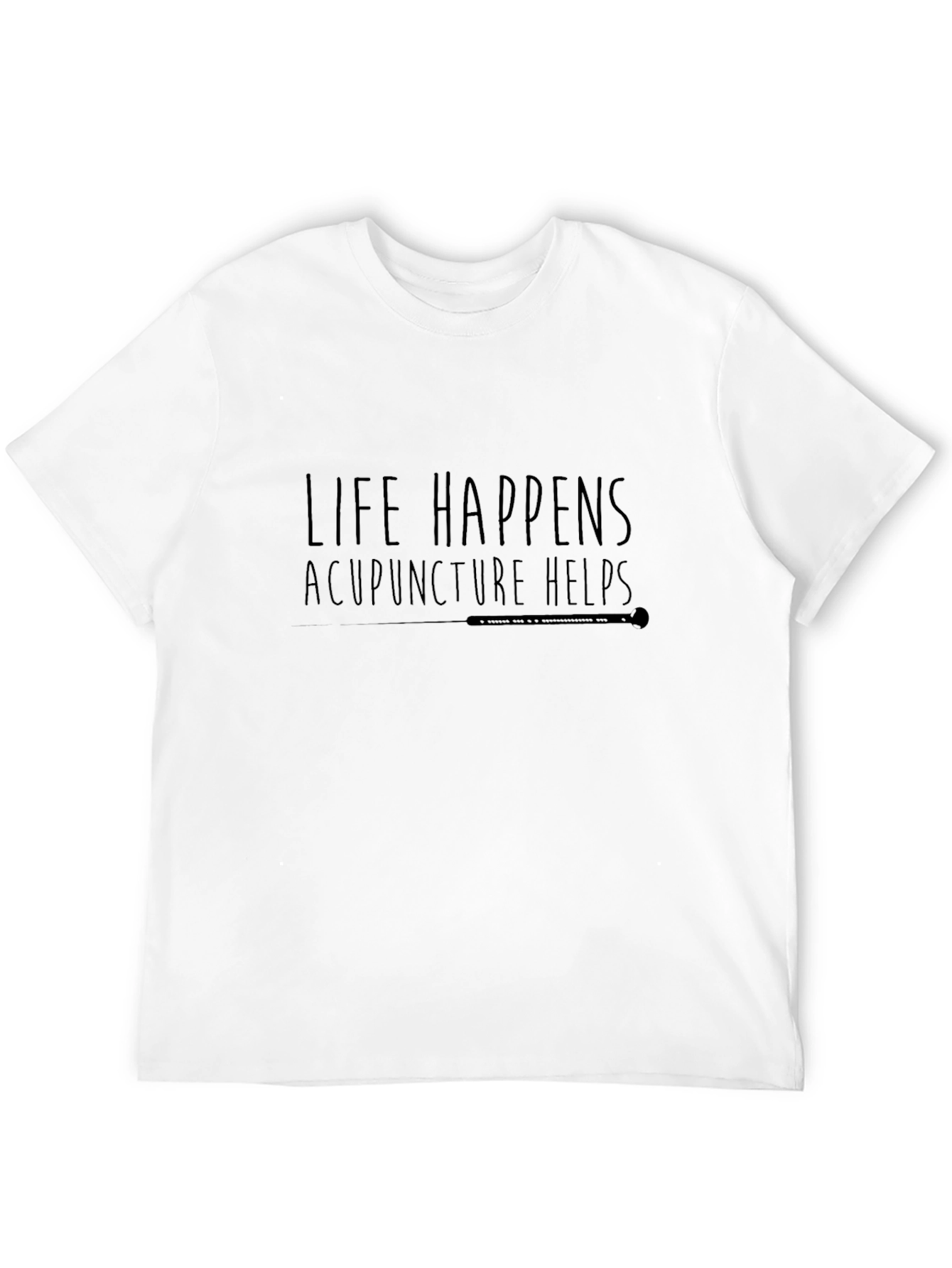 Black Life Happens Acupuncture Helps Black T-Shirt view 12
