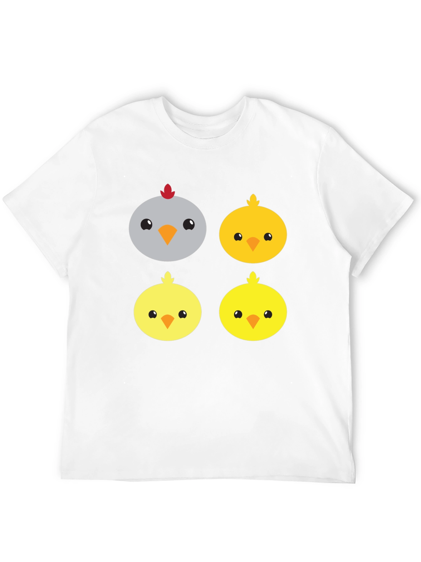 Black Cute Cartoon Chickens Graphic Tee view 12