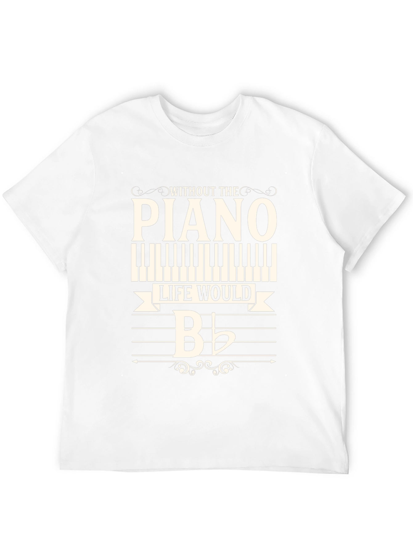Black Piano Life T-Shirt - Musician Gift Tee view 12