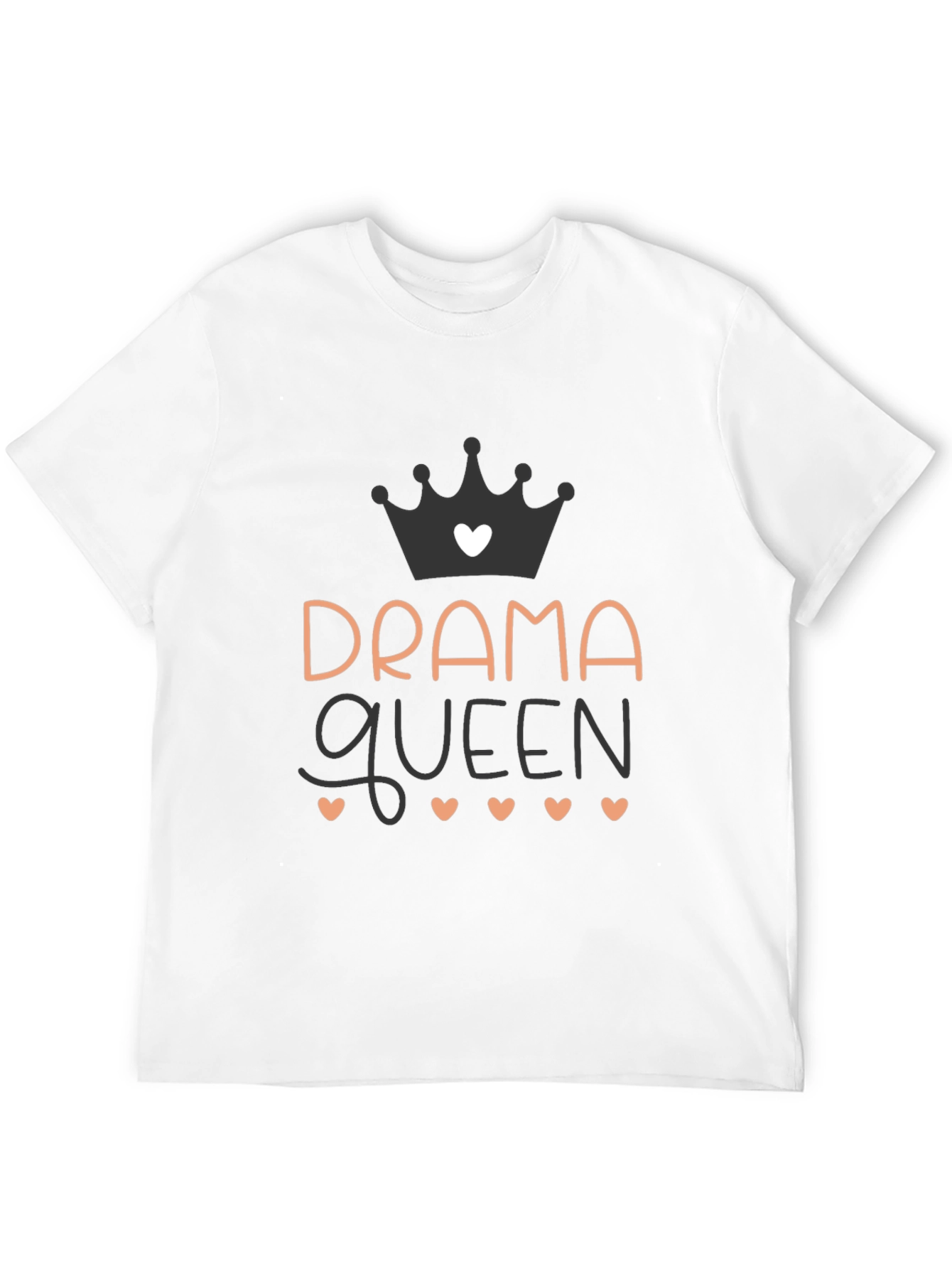 Black Drama Queen Graphic Tee - Soft Cotton Blend view 12