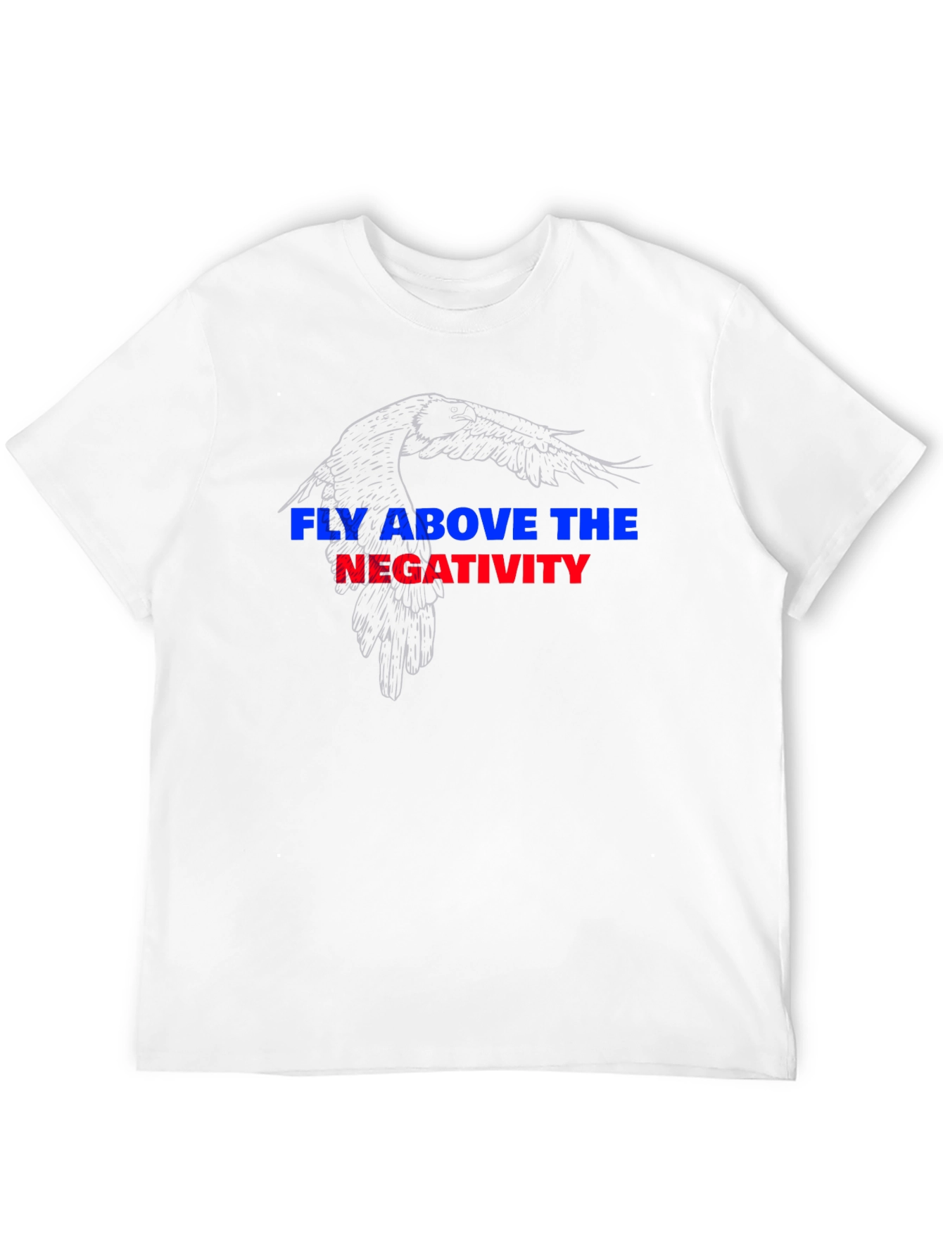 Black Fly Above Negativity Black Graphic Tee view 12