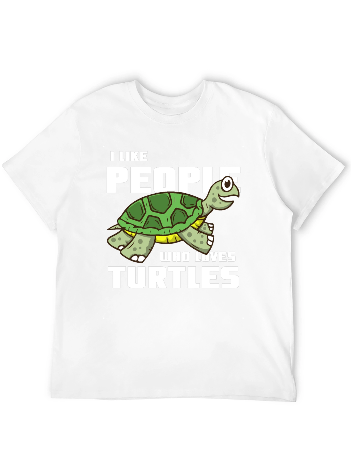 Black I Like People Who Loves Turtles Black T-Shirt view 12