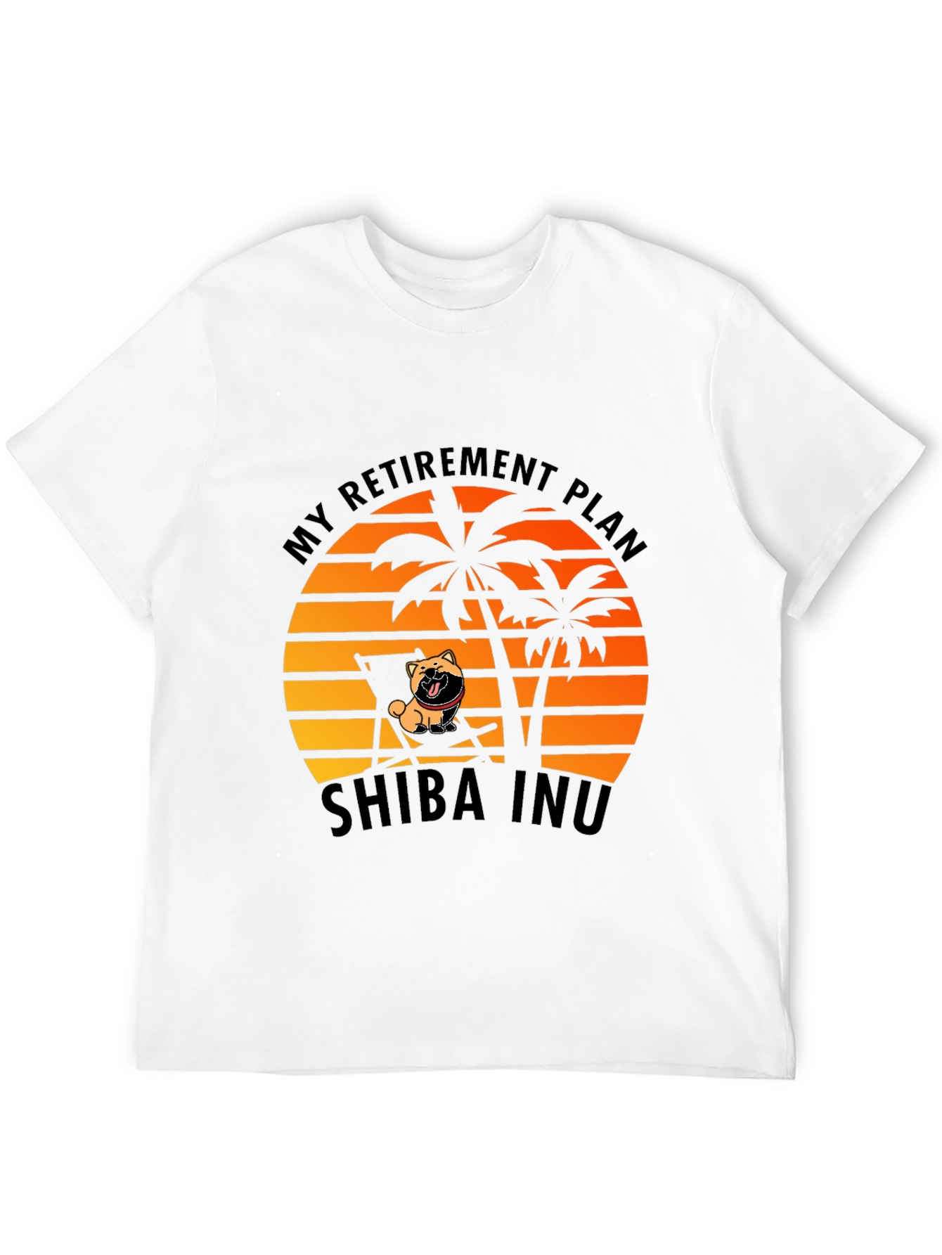 Black Shiba Inu Retirement Plan Black T-Shirt view 12