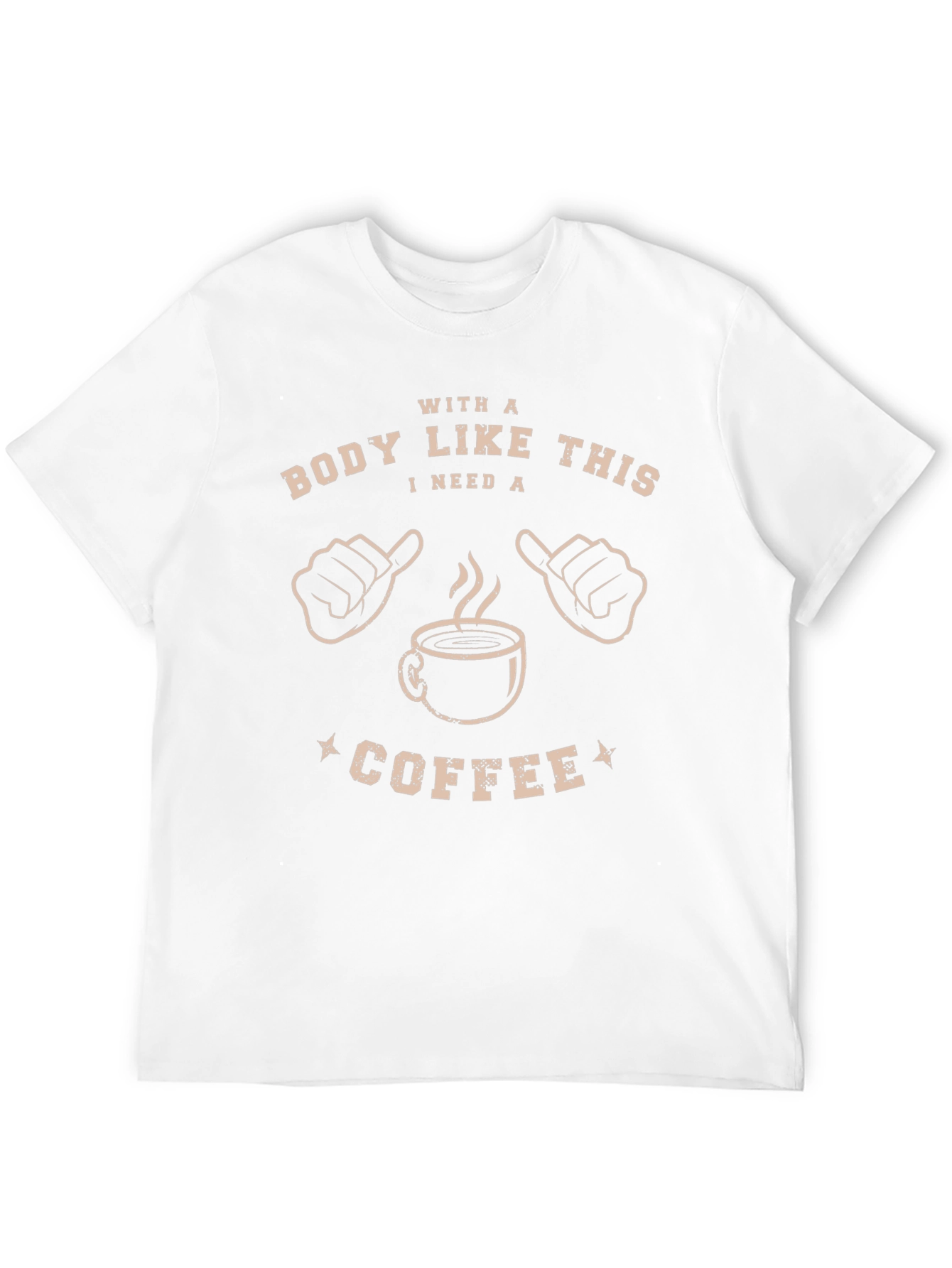 Black Funny Coffee T-Shirt - Body Like This I Need Coffee Tee view 12