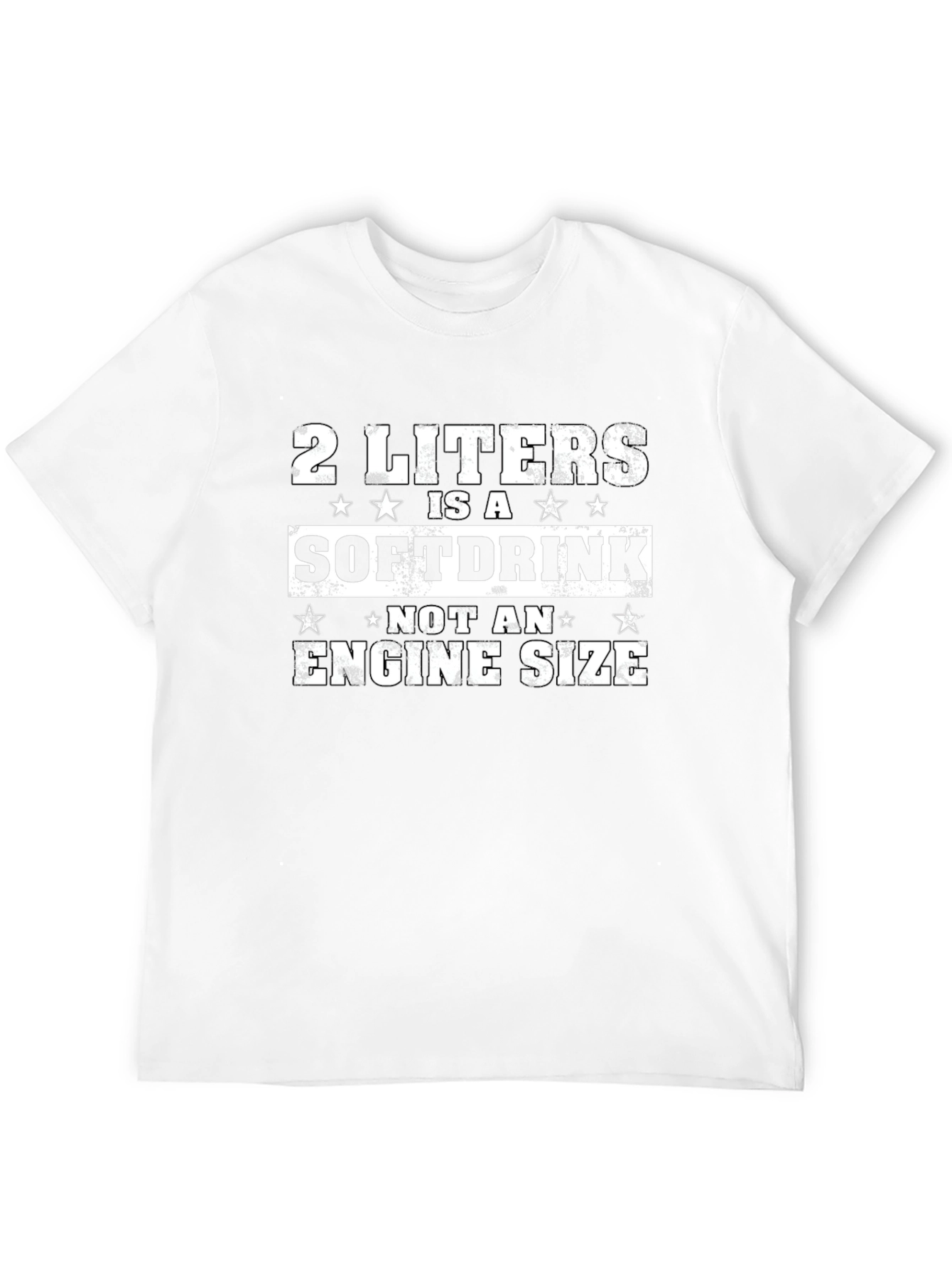 Black 2 Liters Soft Drink Engine Size Funny T-Shirt view 12