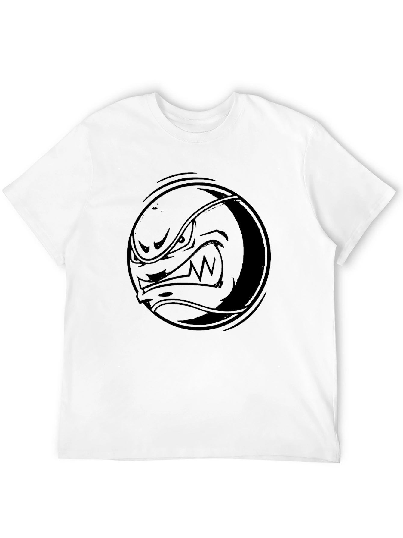 Black Men's Black Graphic T-Shirt - Cartoon Character Design view 12