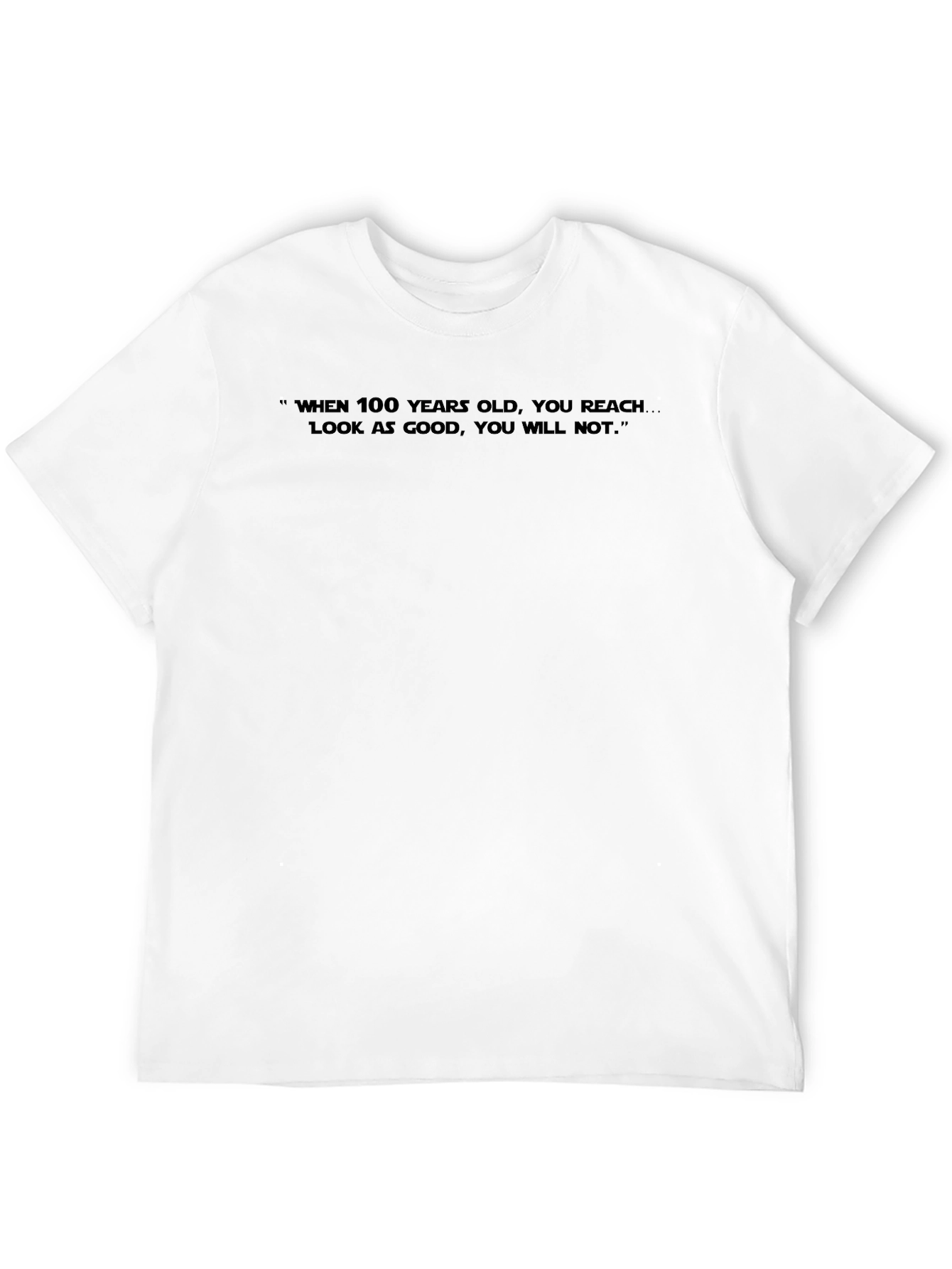 Black Humorous "100 Years Old" Graphic Tee - Black view 12