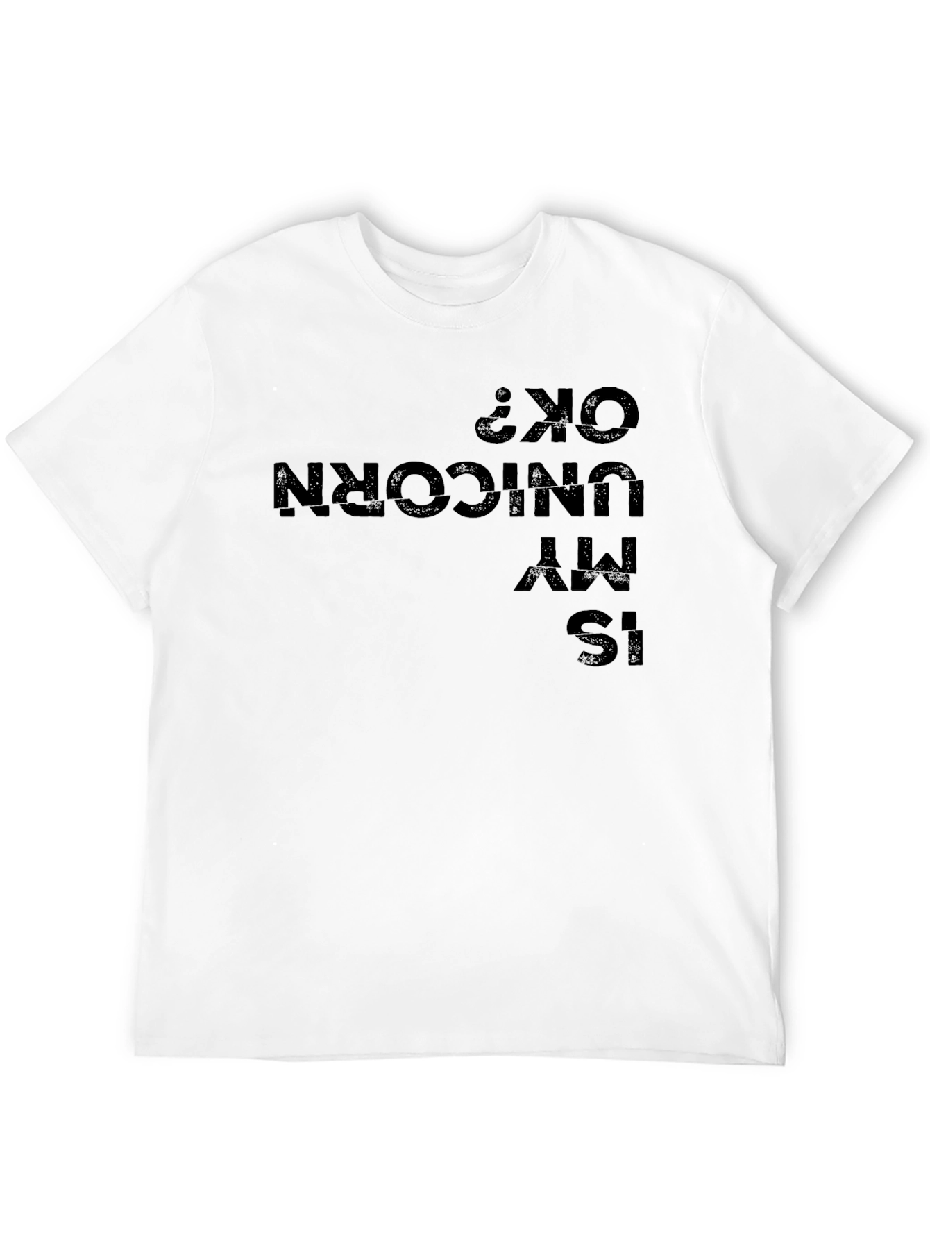 Black Is My Unicorn OK? Graphic Print Tee - Black view 12