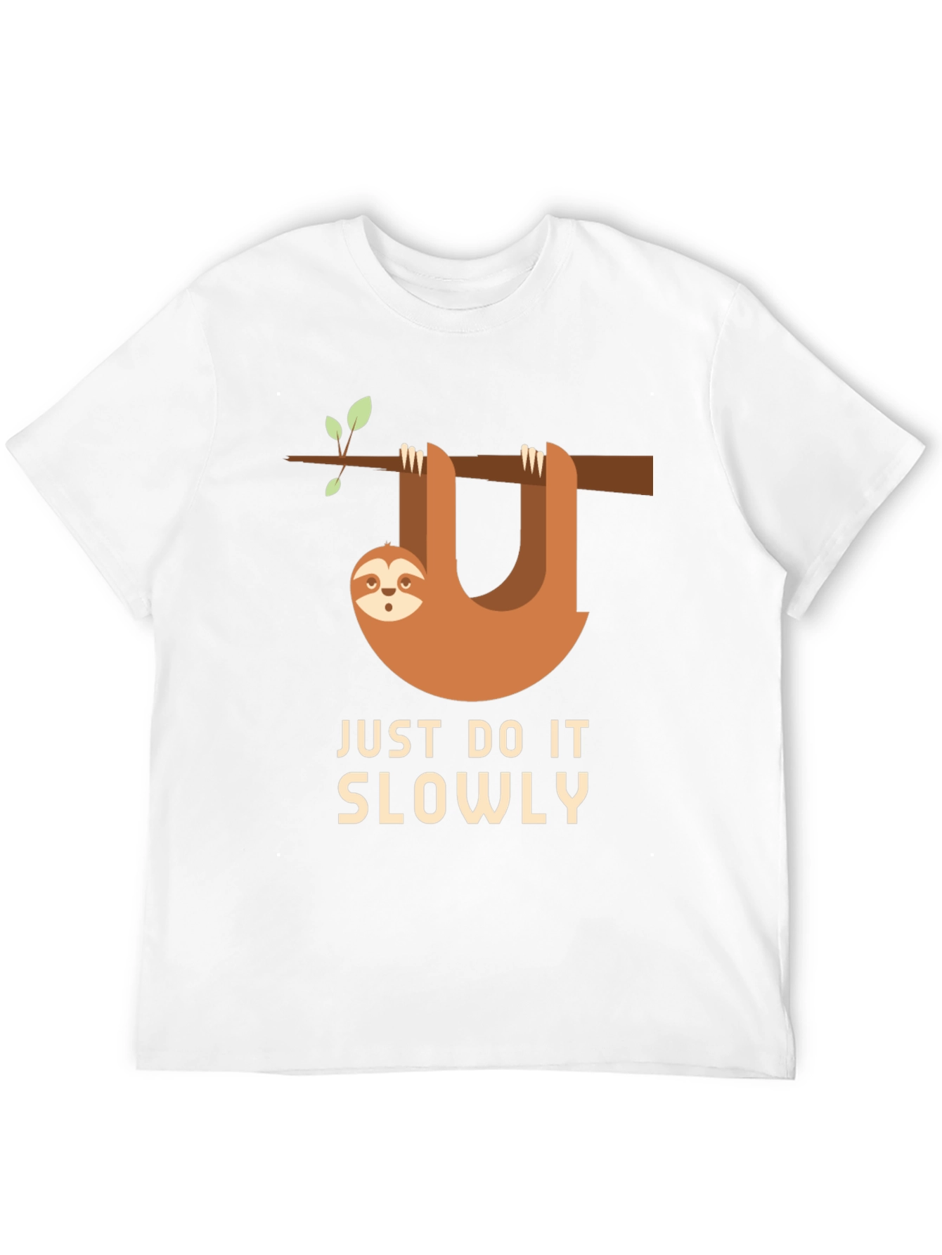 Black Funny Sloth Just Do It Slowly T-Shirt view 12