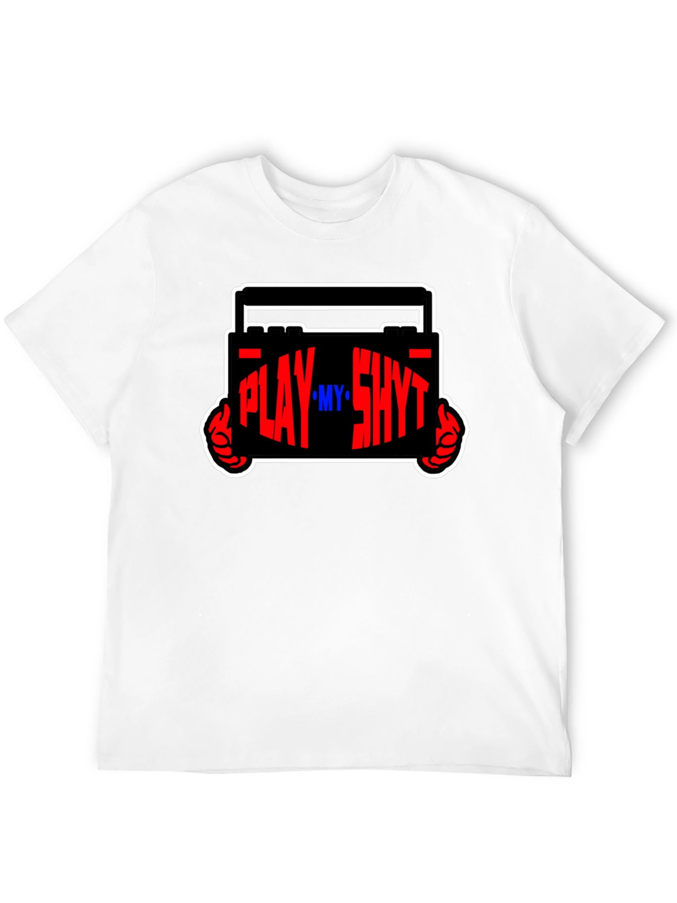 Black Play My Sh*t Black Graphic Tee view 12