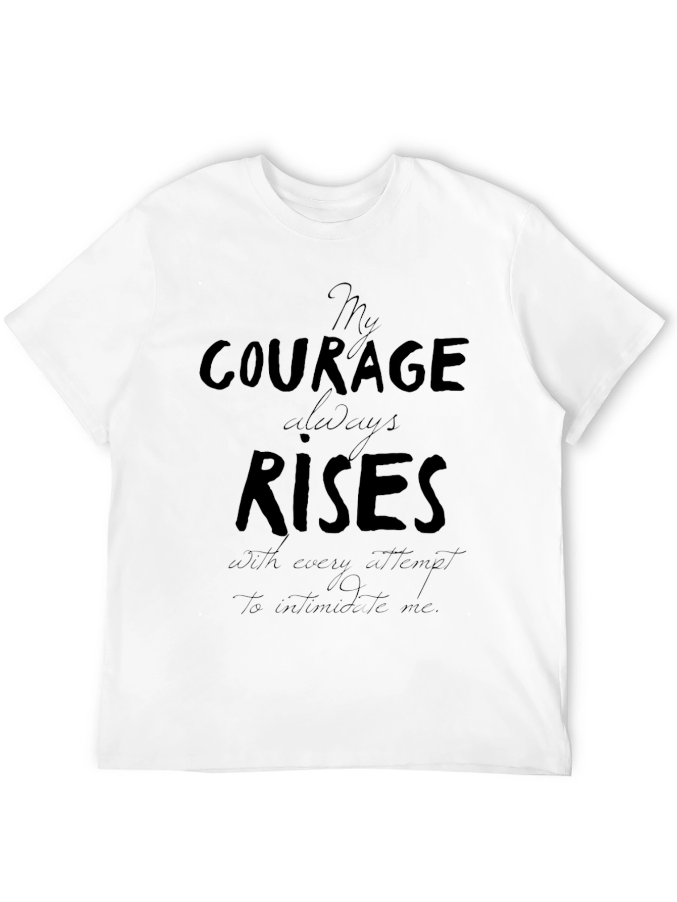 Black Courage Rises Graphic Print Black T-Shirt view 12