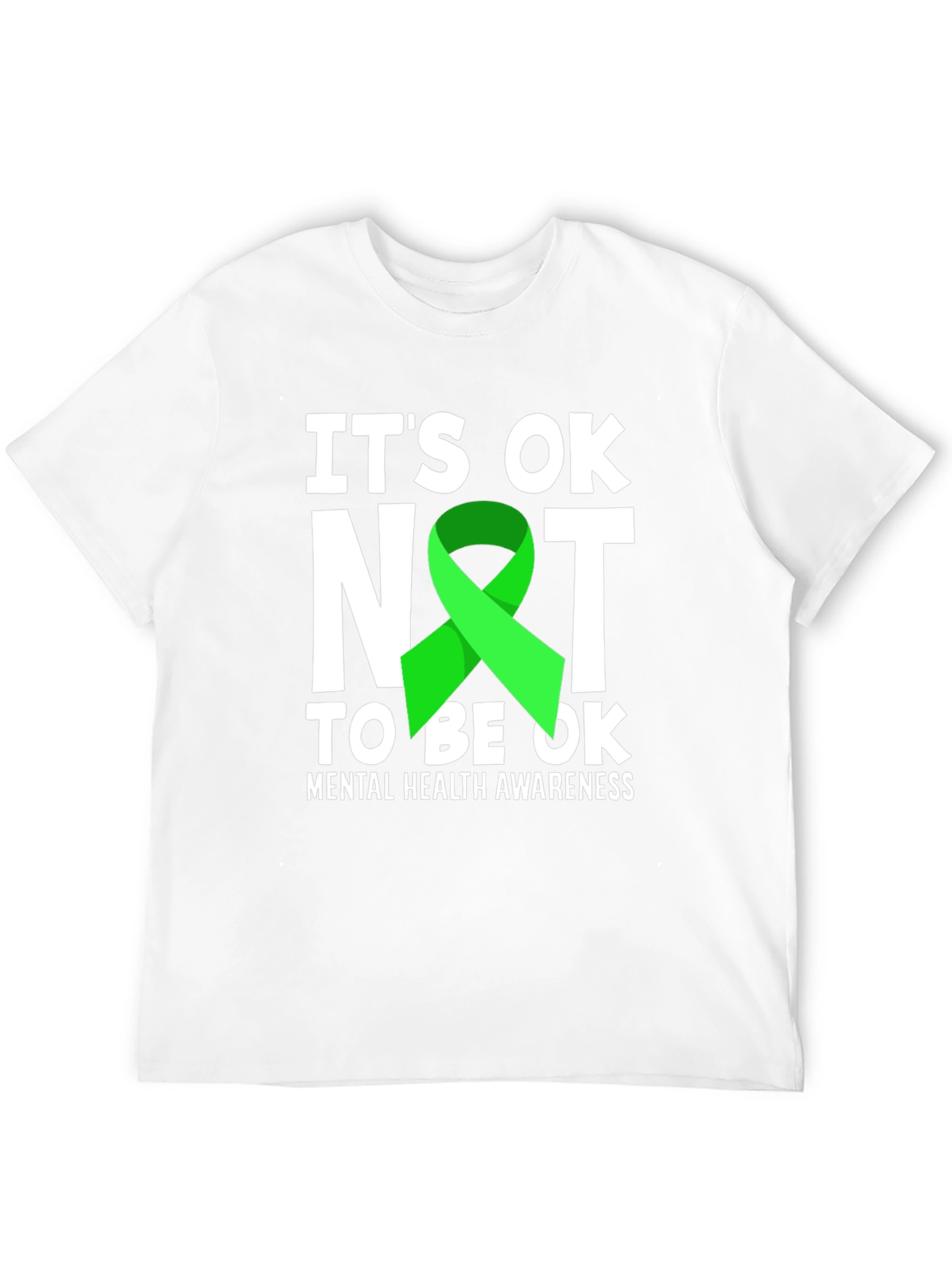 Black It's OK Not to Be OK Mental Health Awareness T-Shirt view 12