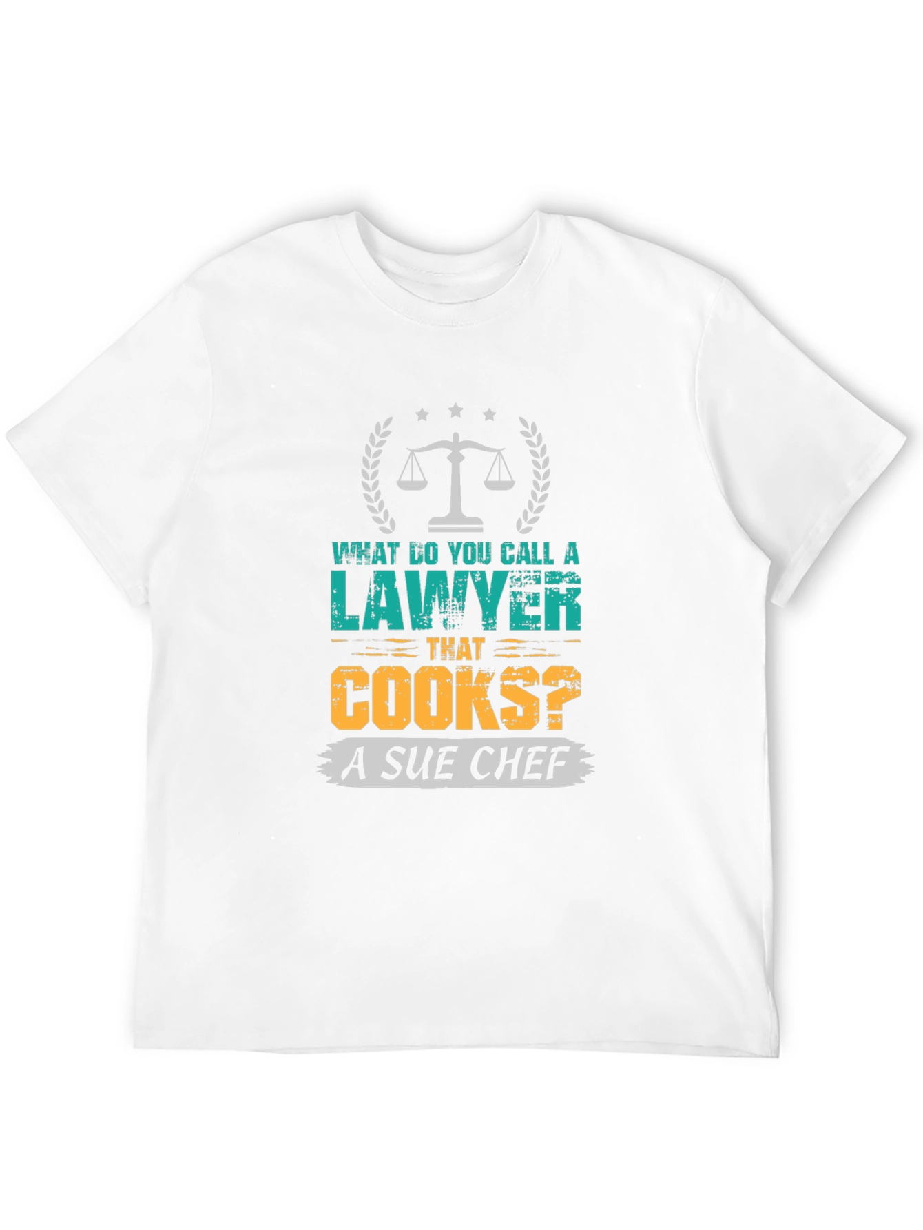 Black Lawyer Pun T-Shirt - Sue Chef Funny Law Attorney Gift view 12