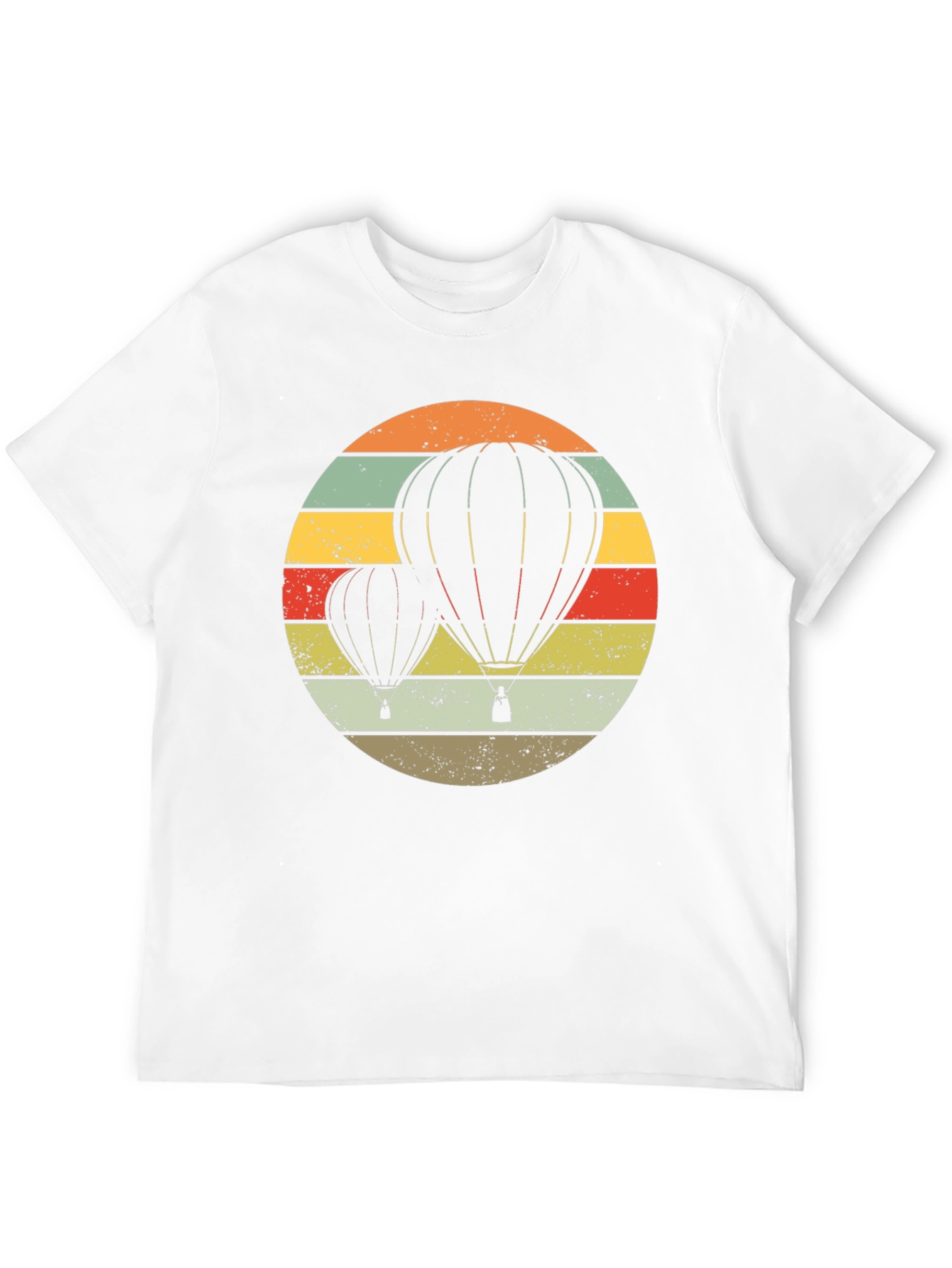 Black Retro Hot Air Balloon Graphic Tee - Vintage Style view 12