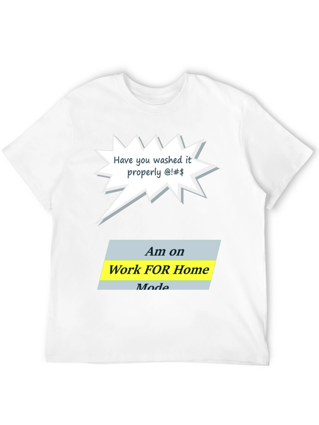 Black Funny Work From Home Mode T-Shirt view 12