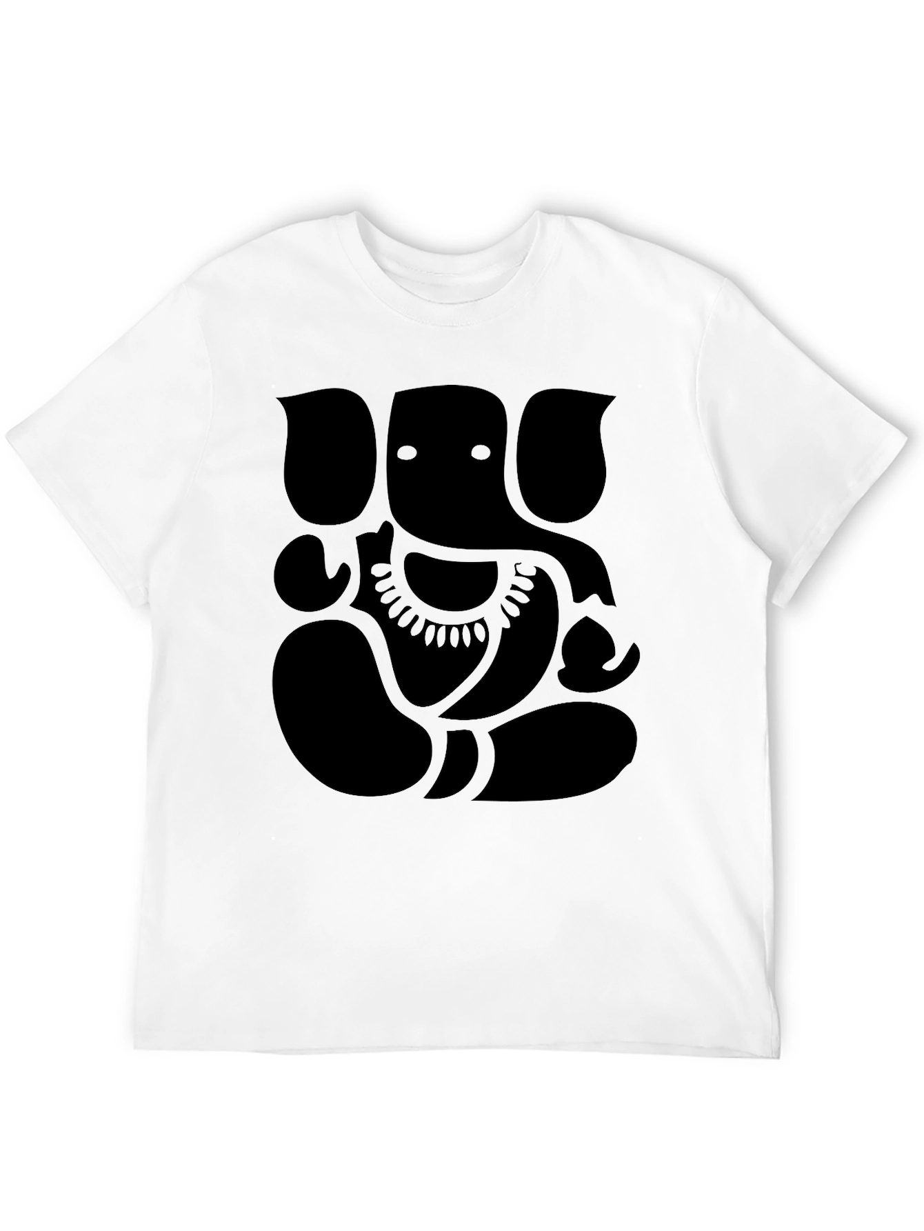Black Ganesh Graphic Print Men's Black T-Shirt view 12