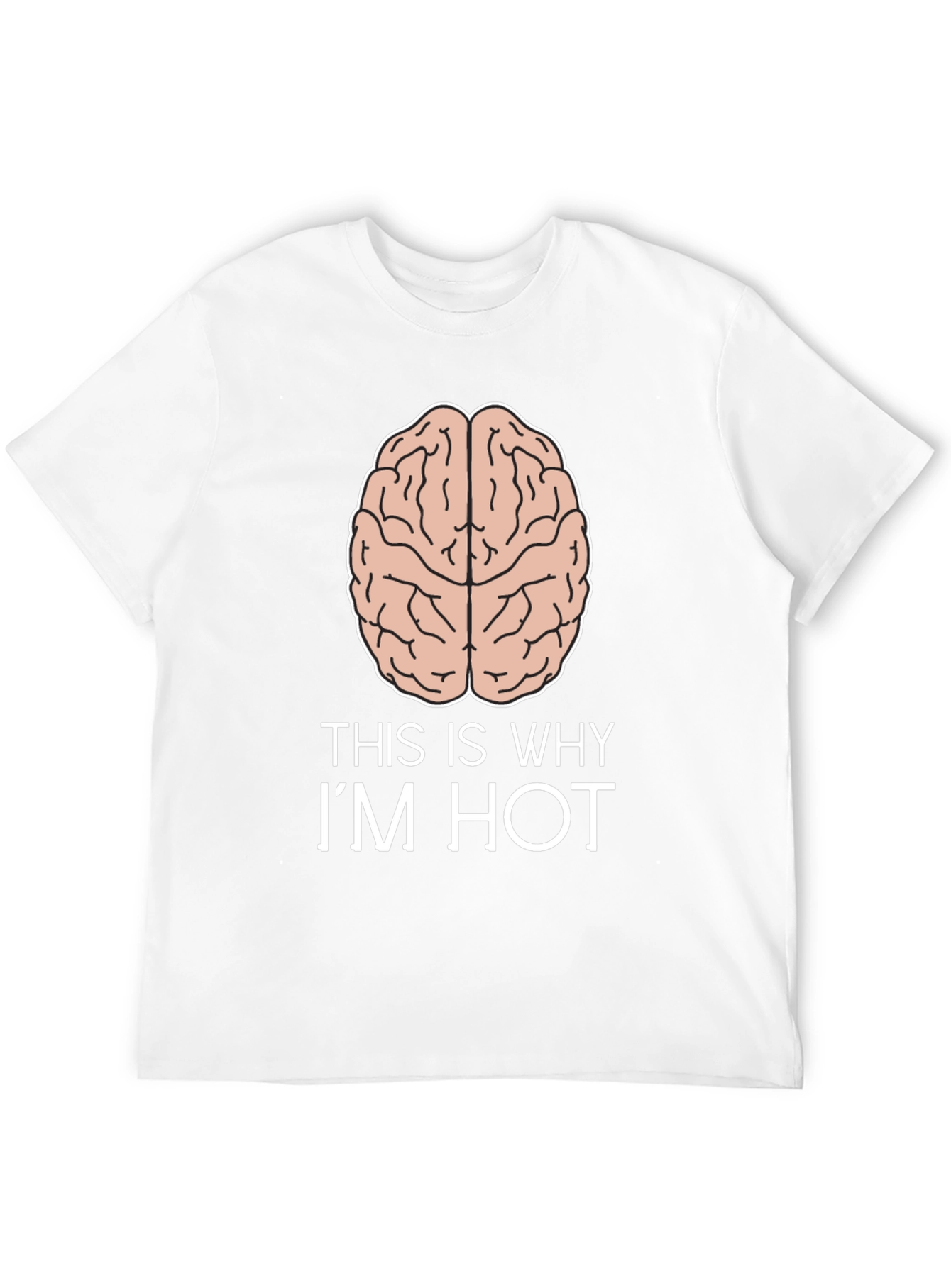 Black This Is Why I'm Hot Brain T-Shirt view 12