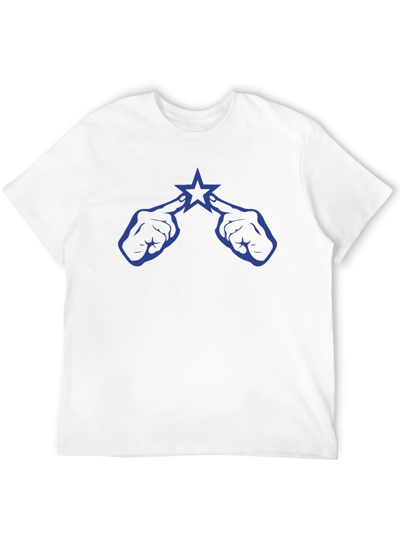 Black Star Fingers Graphic T-Shirt - Trendy Casual Tee view 12