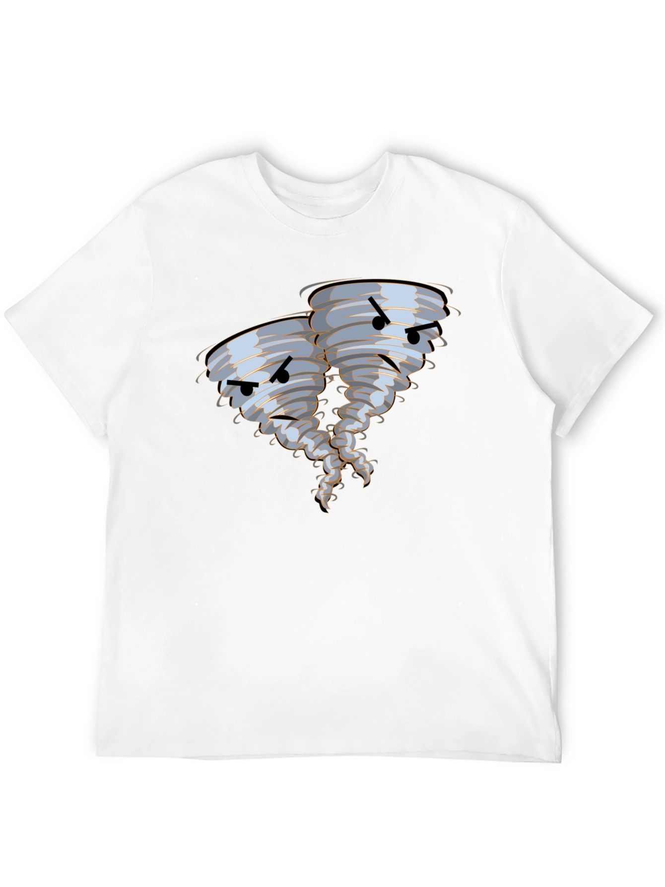 Black Angry Tornado Graphic Tee - Black Cotton Blend view 12