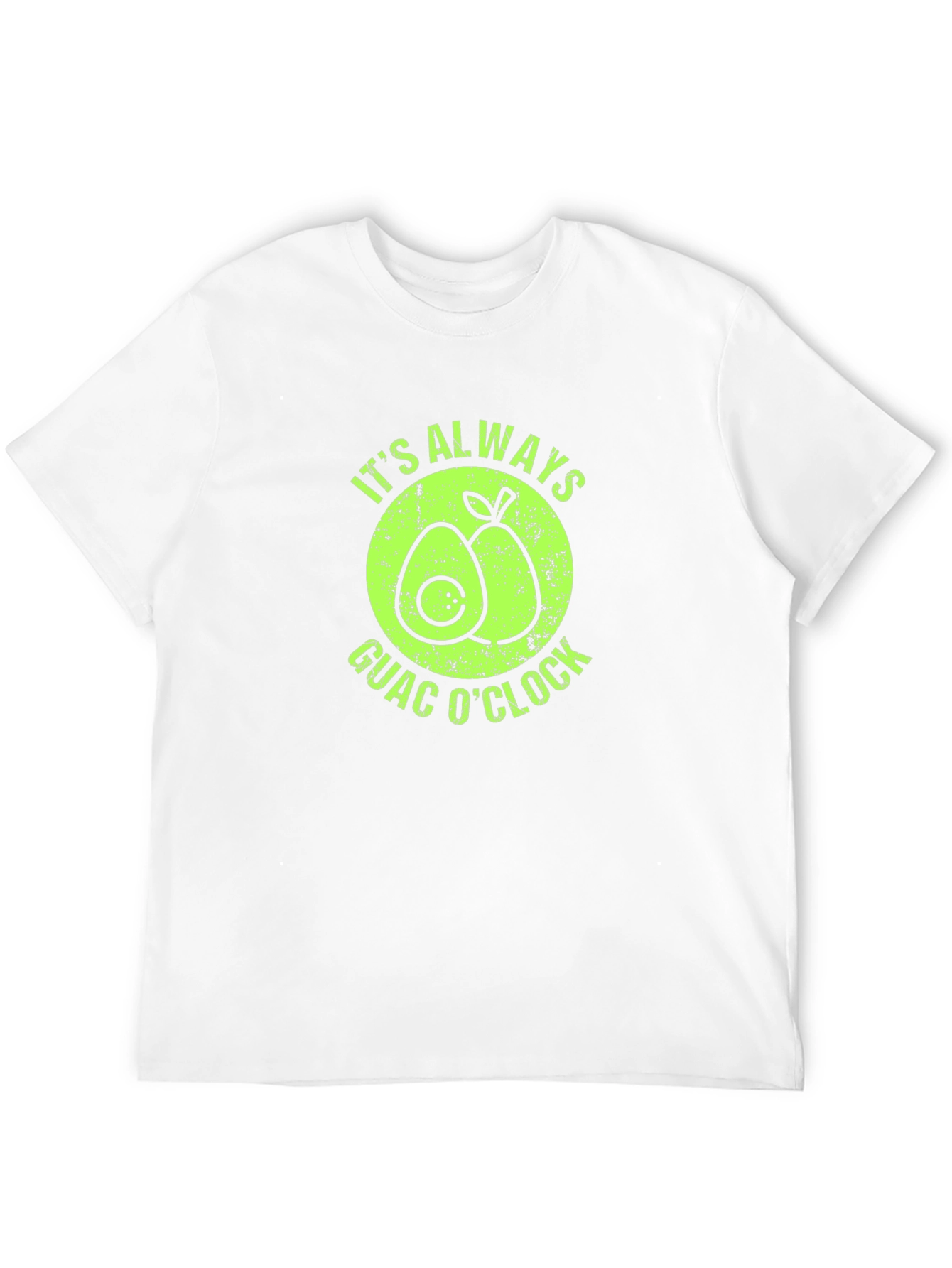 Black It's Always Guac O'Clock Avocado Graphic T-Shirt view 12