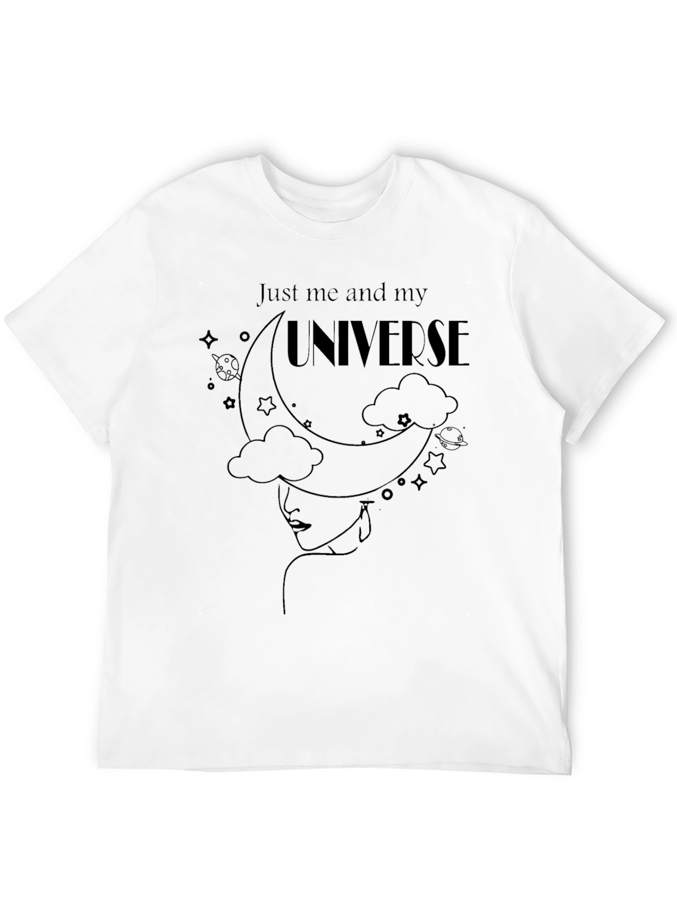 Black Universe Graphic Print T-Shirt - Unique Design view 12