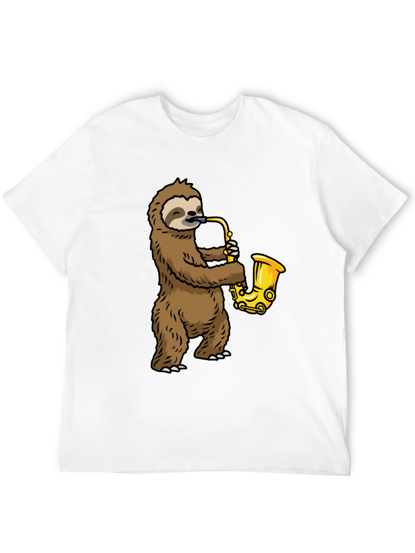 Black Sloth Saxophone Graphic Tee view 12