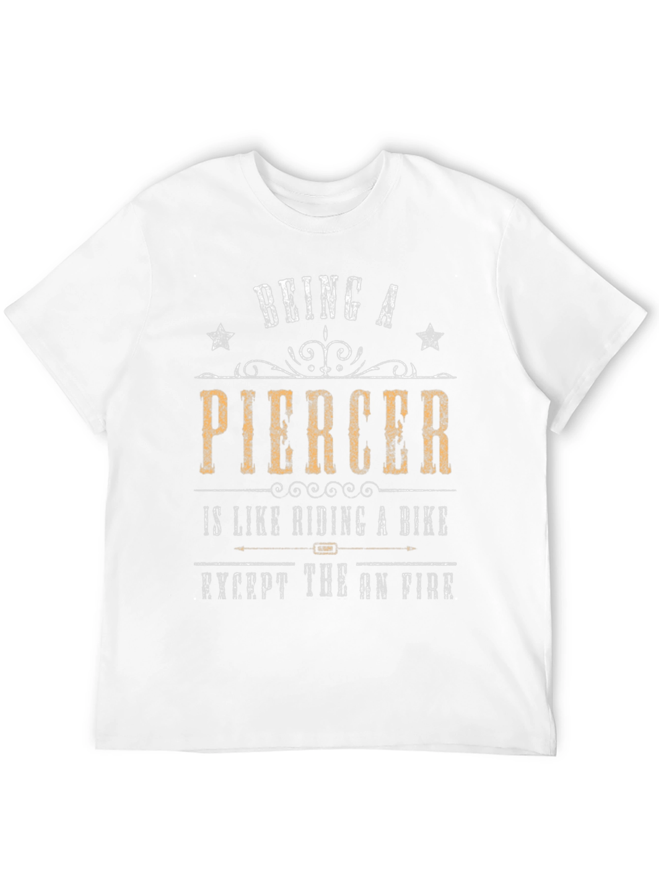 Black Being a Piercer T-Shirt - Funny Graphic Tee view 12
