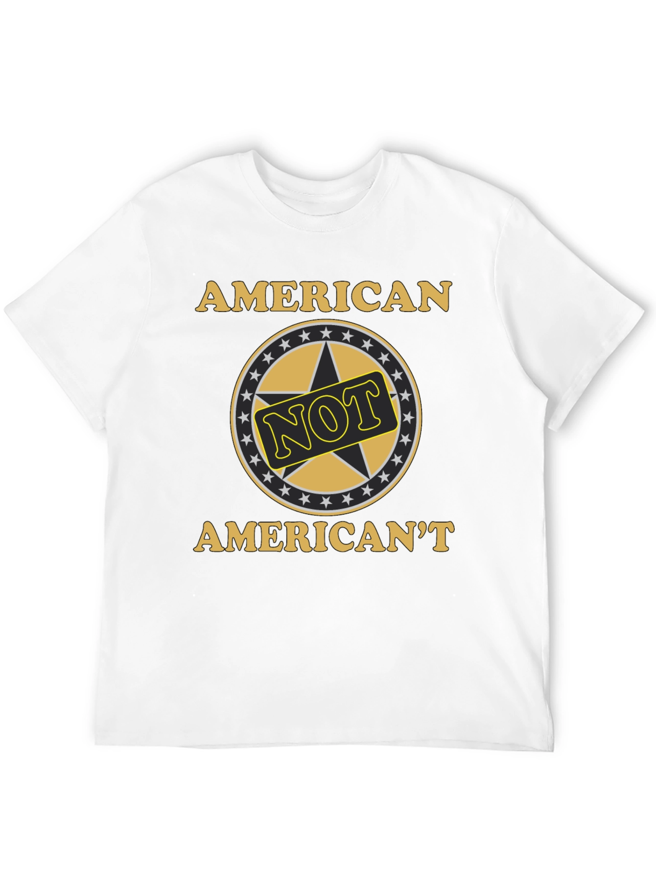 Black American't Funny Graphic T-Shirt view 12