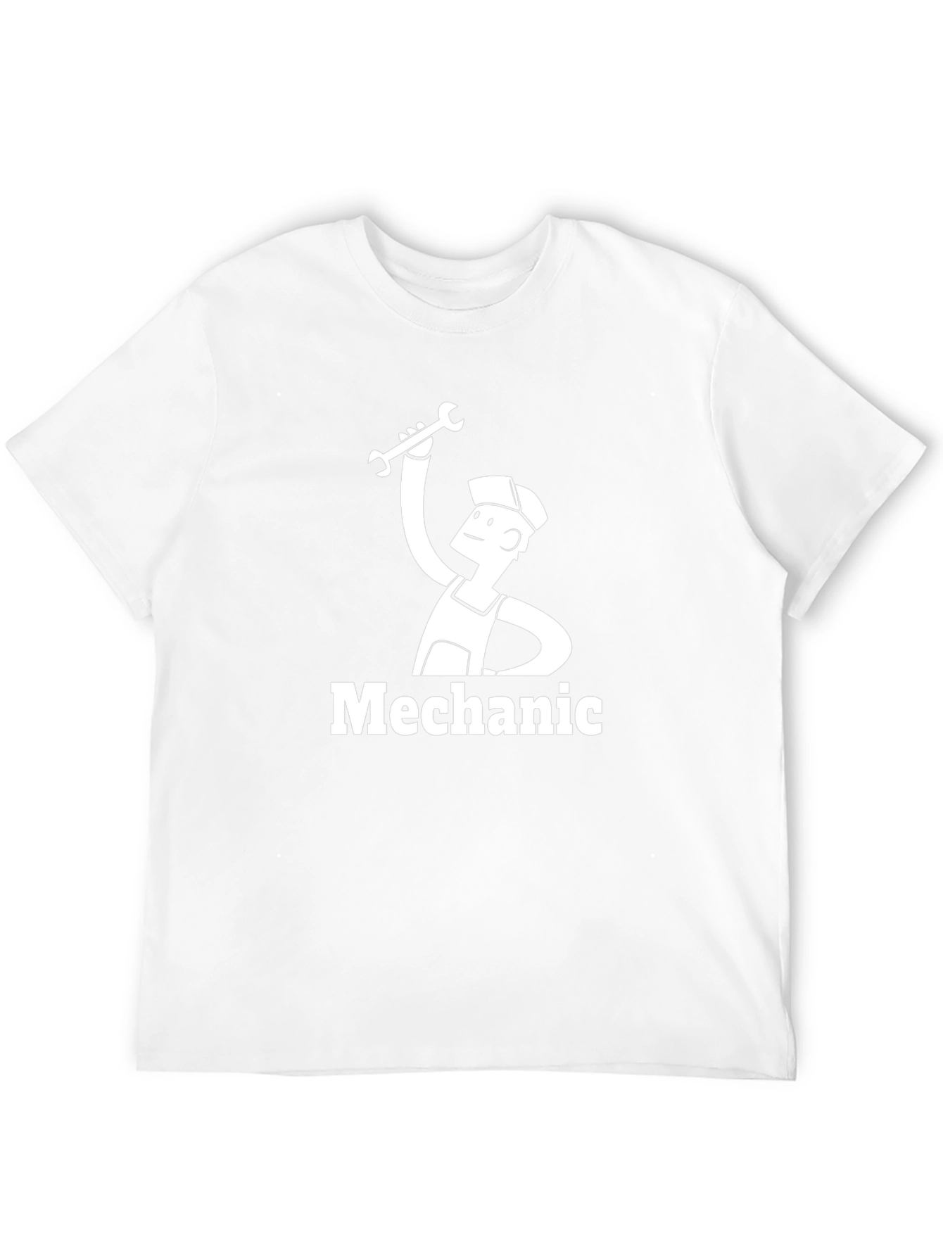 Black Mechanic Cartoon Graphic T-Shirt view 12