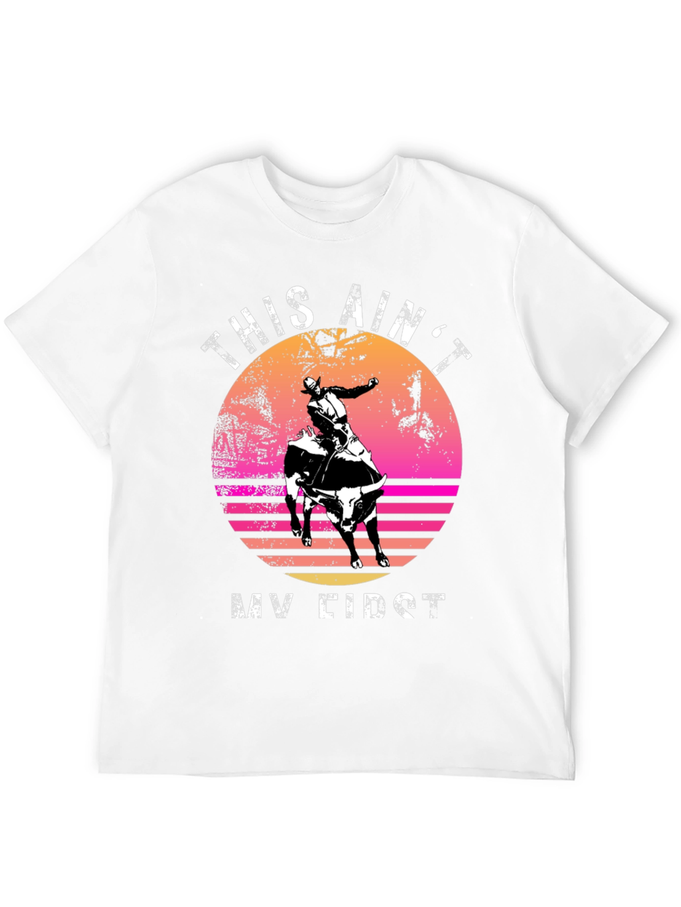 Black Retro Rodeo Rider Graphic Tee view 12