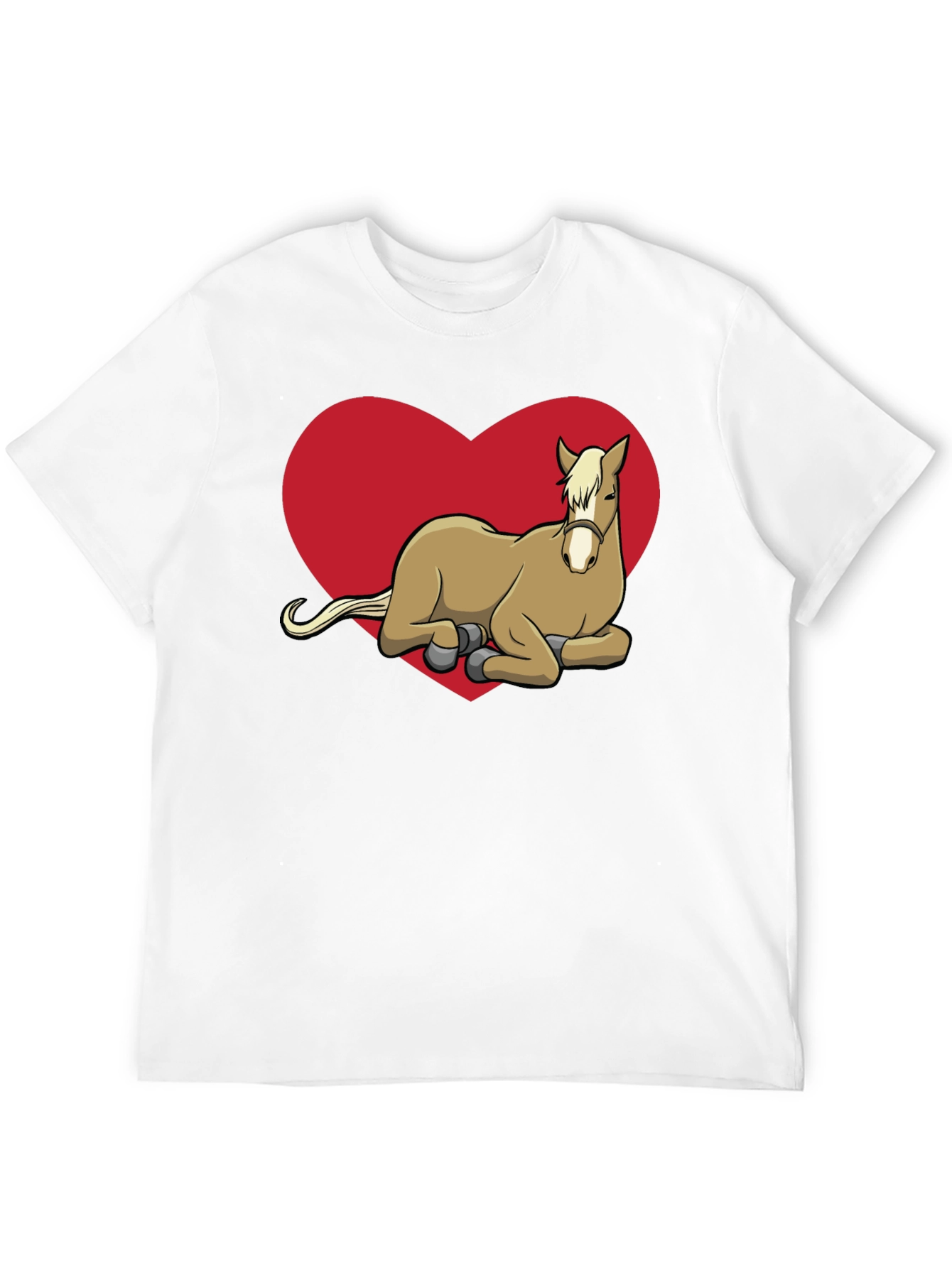 Black Horse Lover T-Shirt - Cute Horse in Heart view 12
