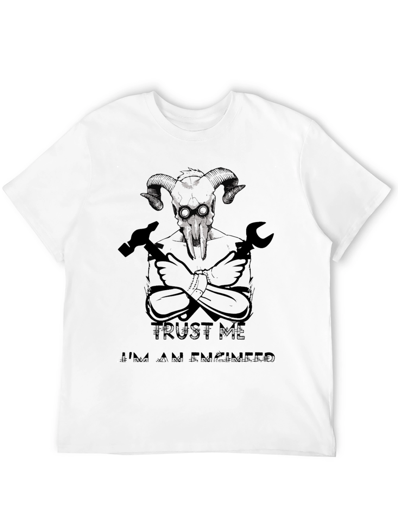Black Trust Me I'm An Engineer T-Shirt view 12