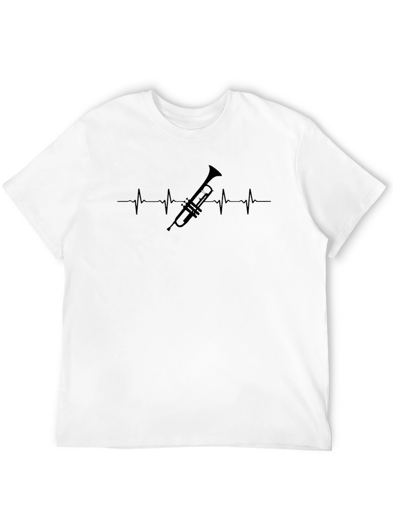 Black Trumpet Heartbeat T-Shirt - Musician's Tee view 12