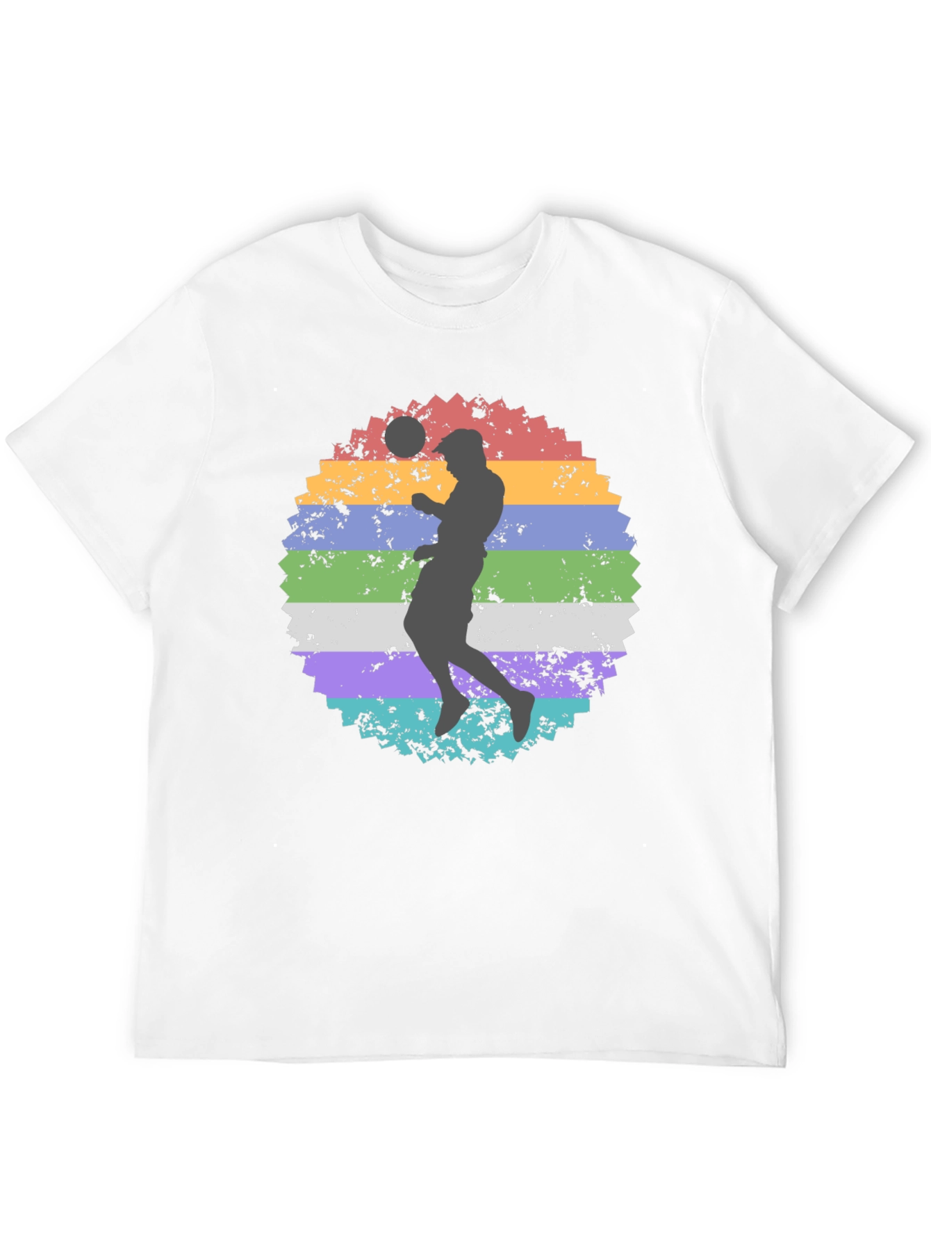 Black Retro Soccer Player Graphic Tee view 12