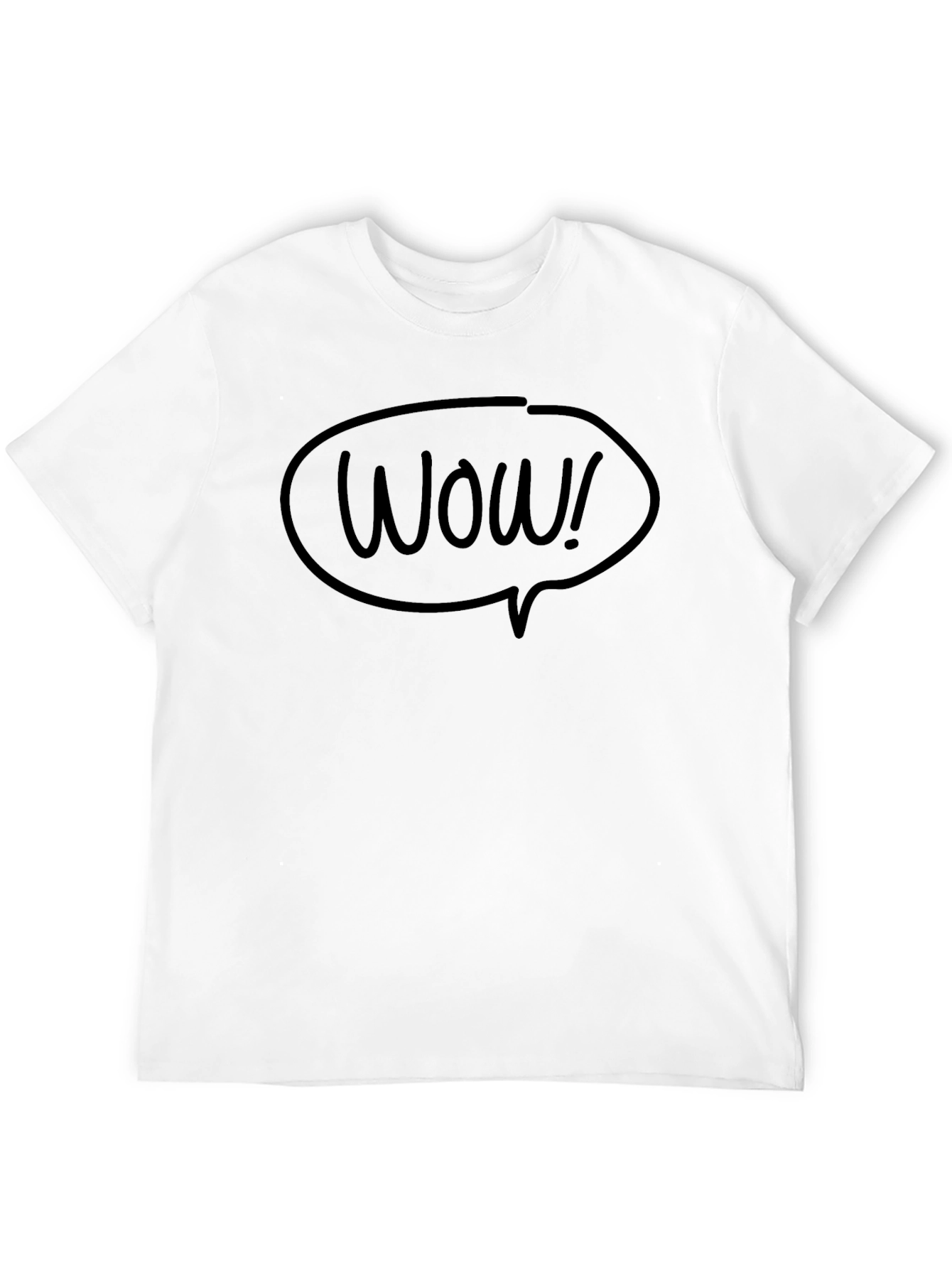 Black Wow! T-Shirt - Speech Bubble Design view 12