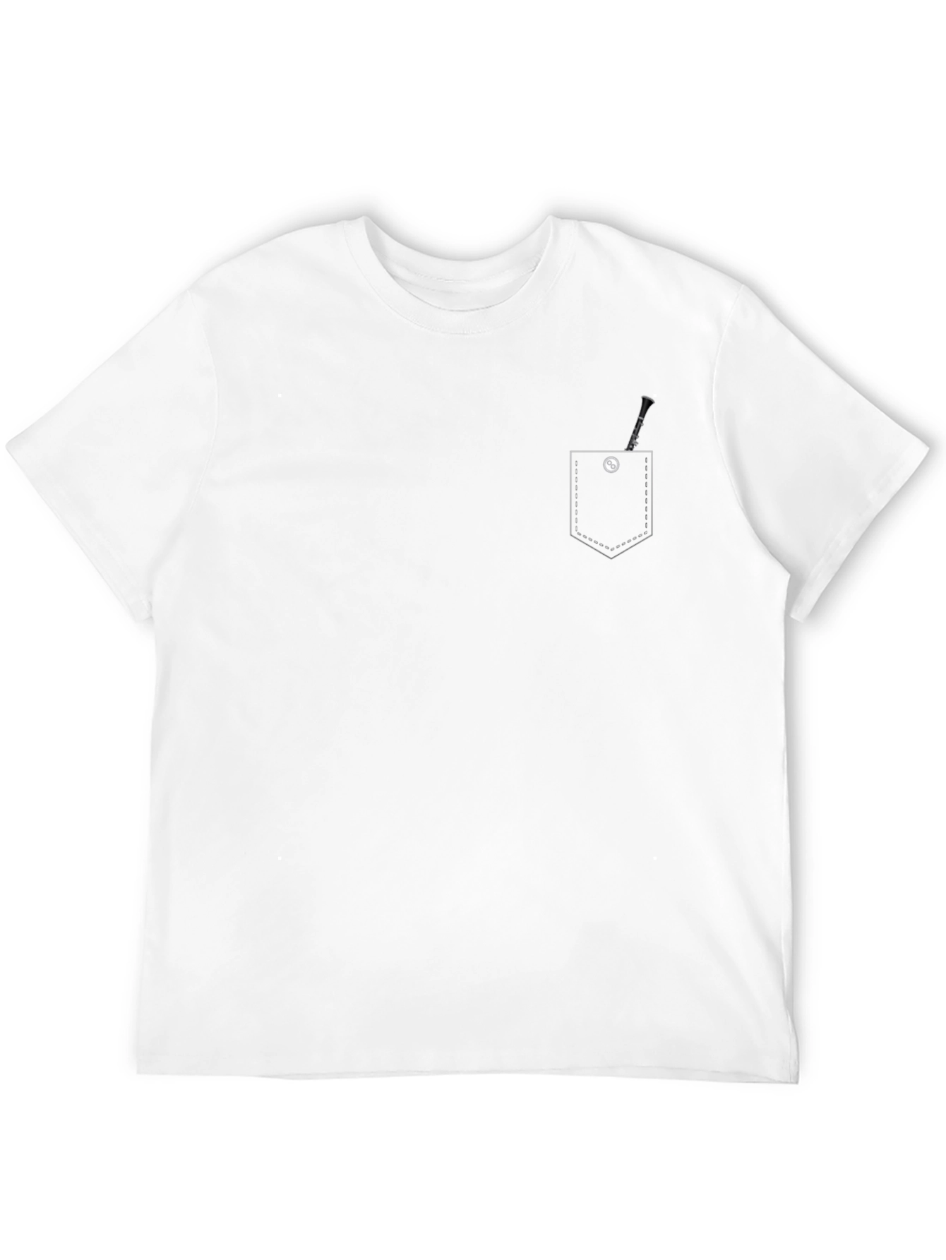 Black Men's Black Pocket Print Tee - Novelty Instrument view 12