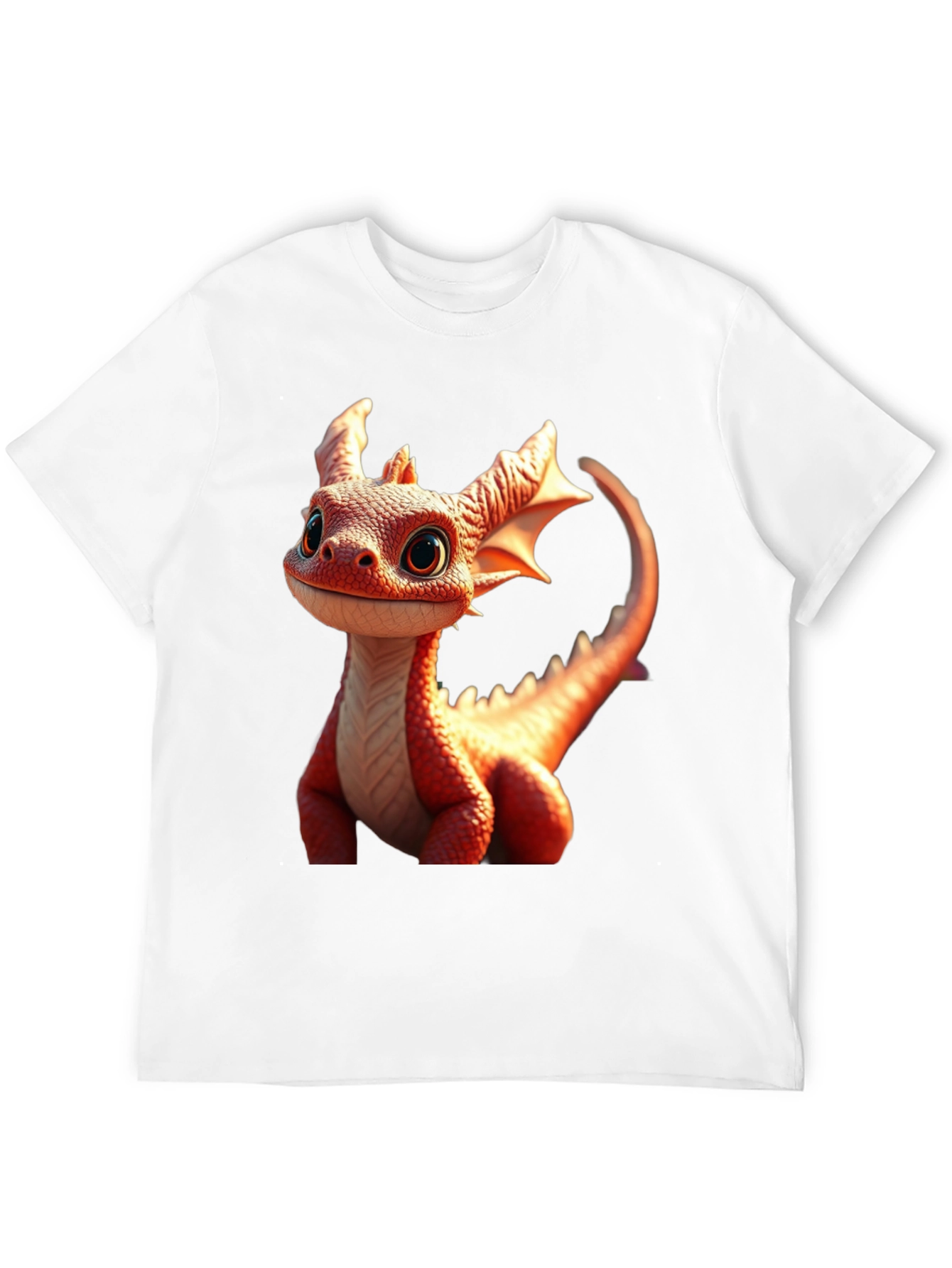 Black Cute Dragon Graphic Tee - Black Cotton Comfort view 12