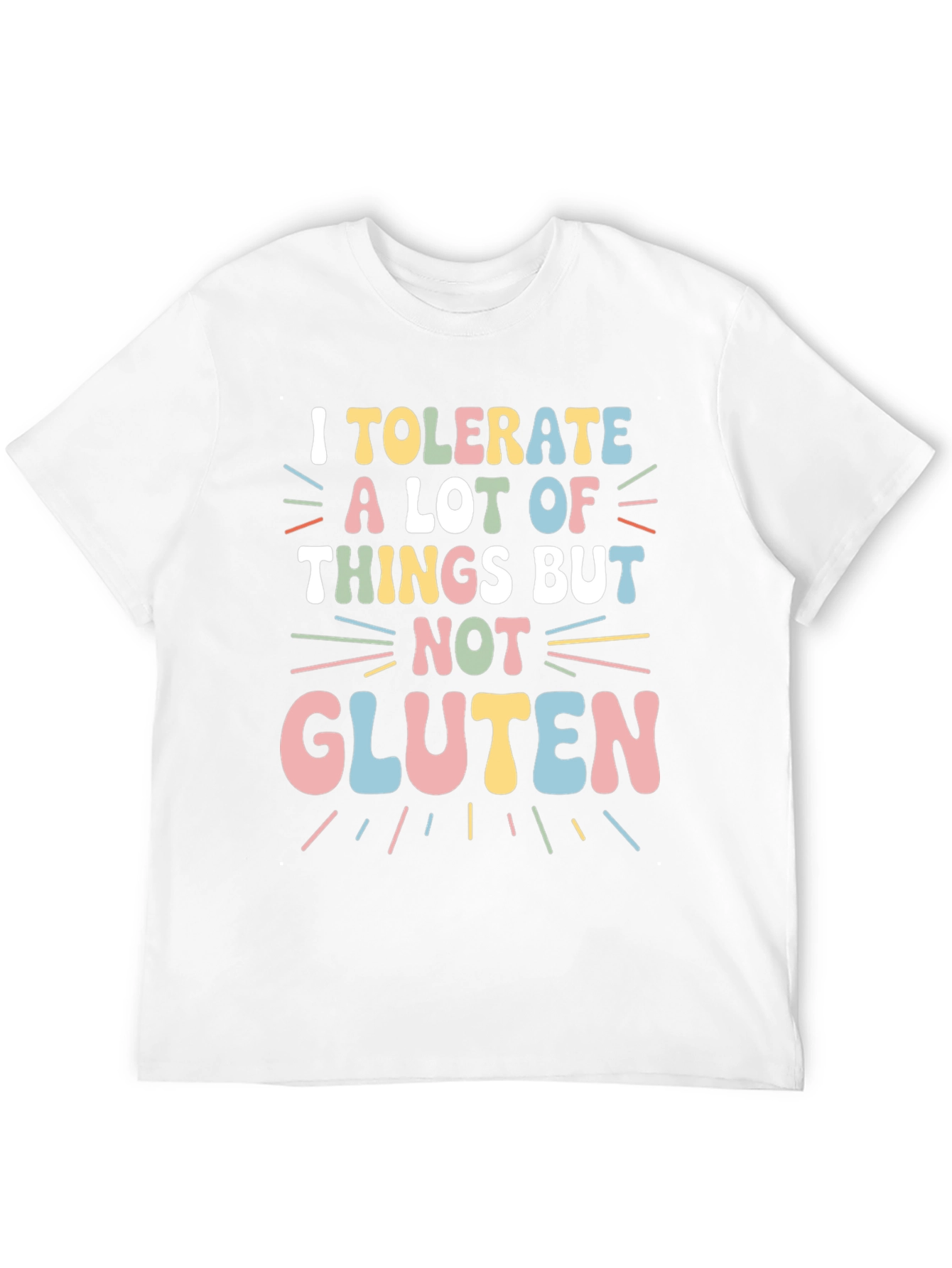 Black I Tolerate a Lot But Not Gluten T-Shirt view 12