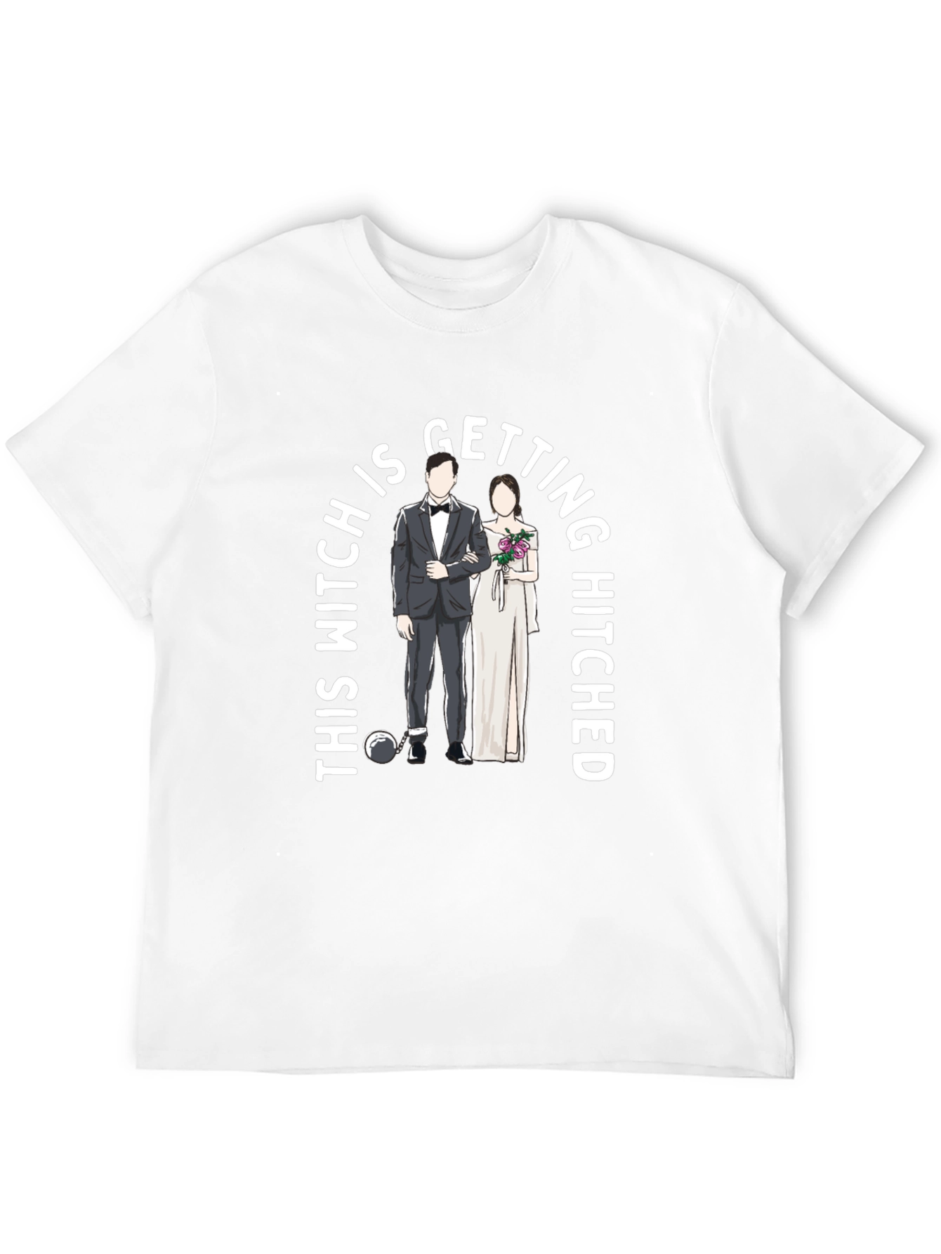 Black Witch Getting Hitched Graphic Tee - Black Cotton Blend view 12