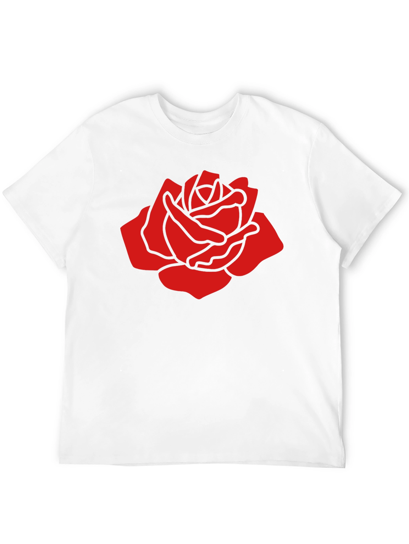 Black Bold Red Rose Graphic T-Shirt view 12