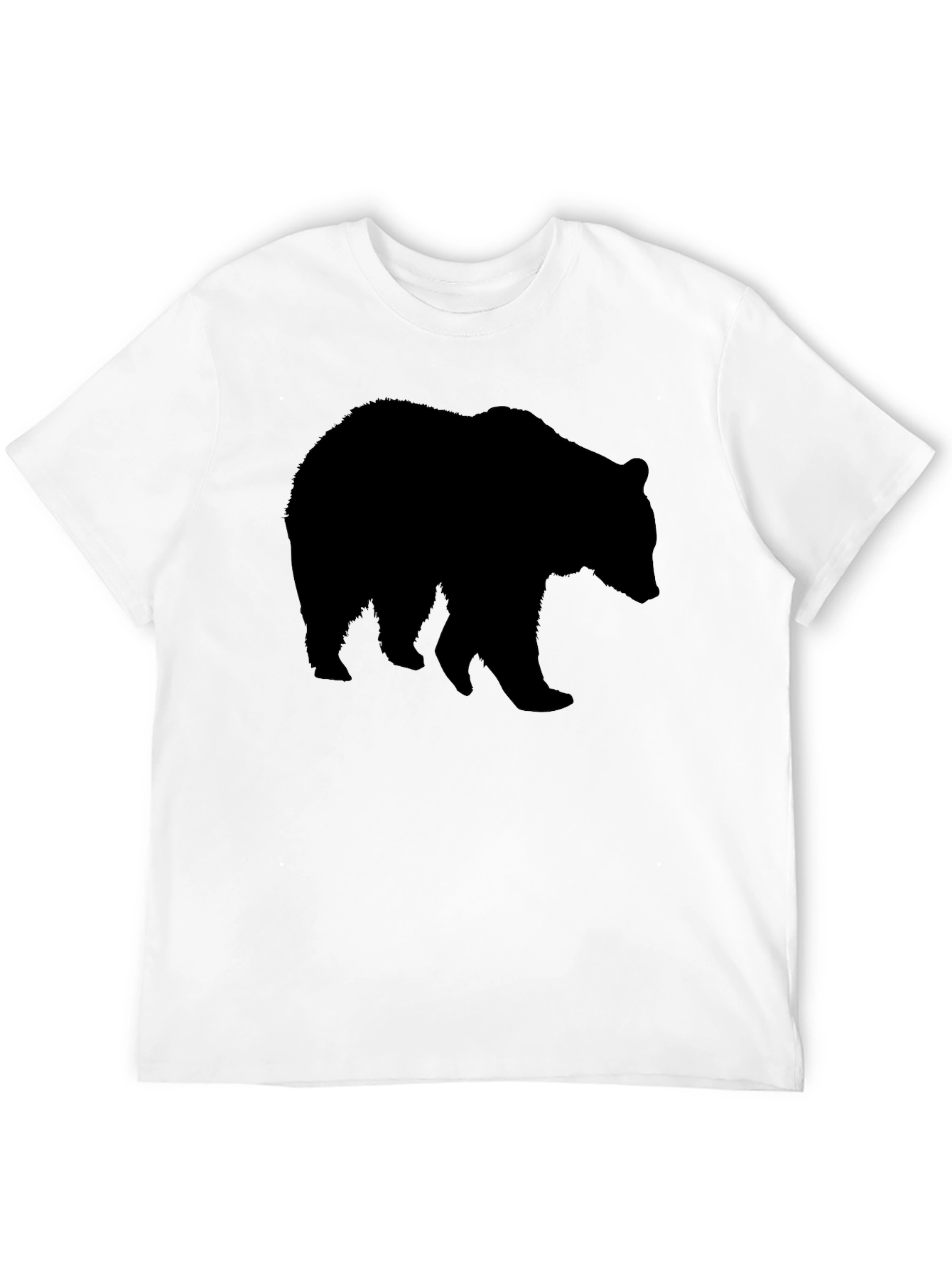 Black Bear Silhouette Black T-Shirt view 12