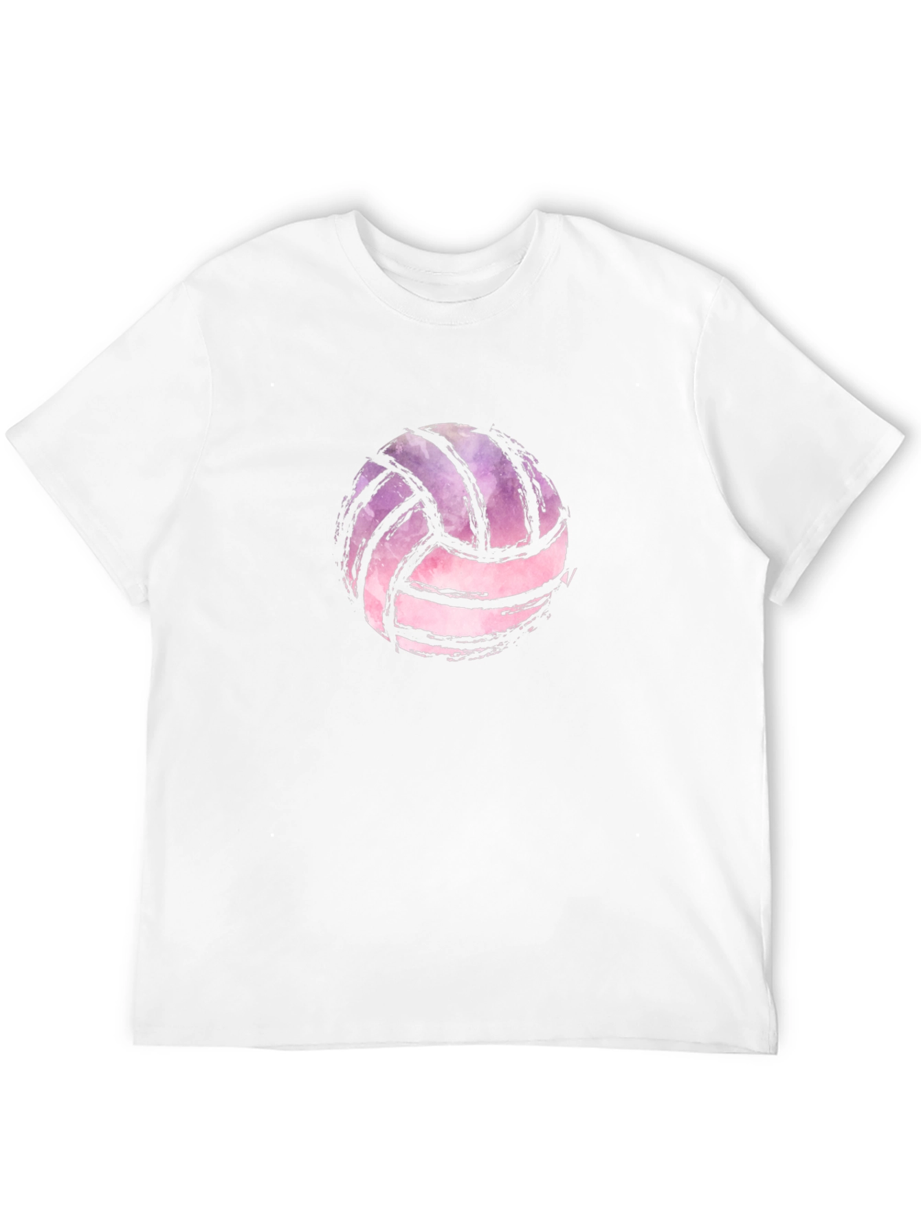 Black Watercolor Volleyball Graphic Black T-Shirt view 12