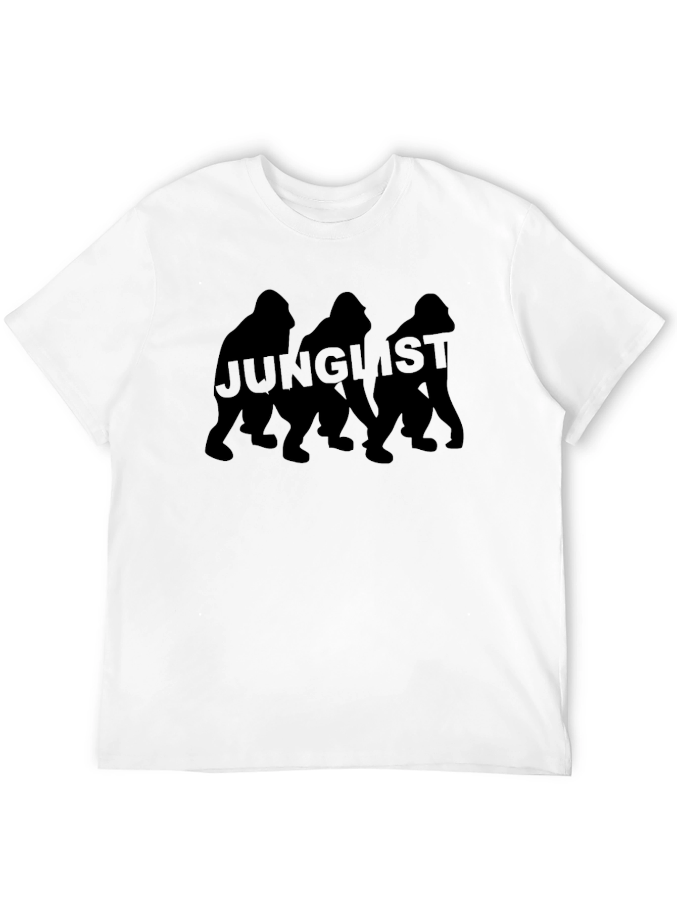 Black Junglist Gorilla Graphic T-Shirt - Black view 12