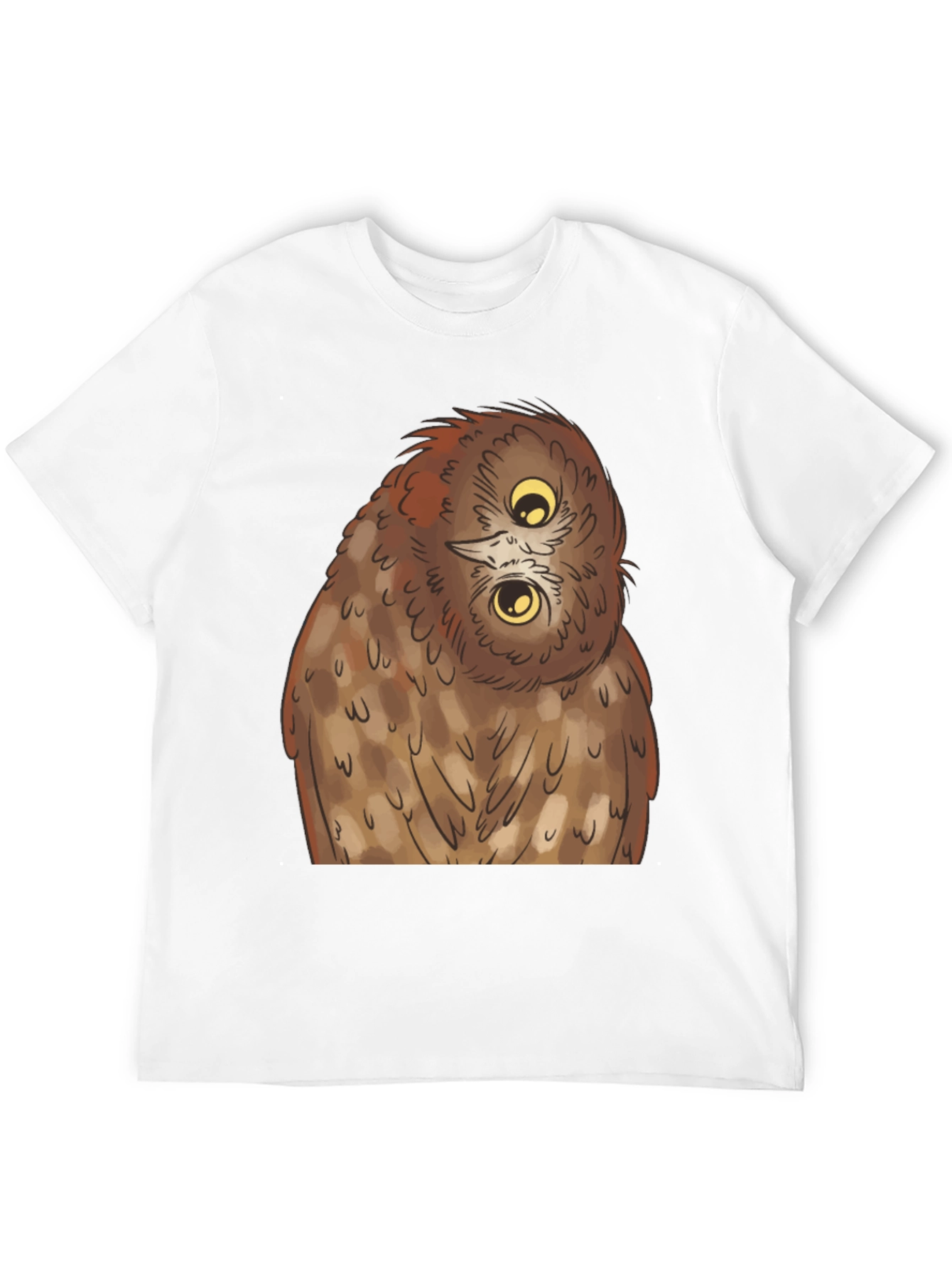 Black Owl Graphic Tee - Quirky Black T-Shirt view 12