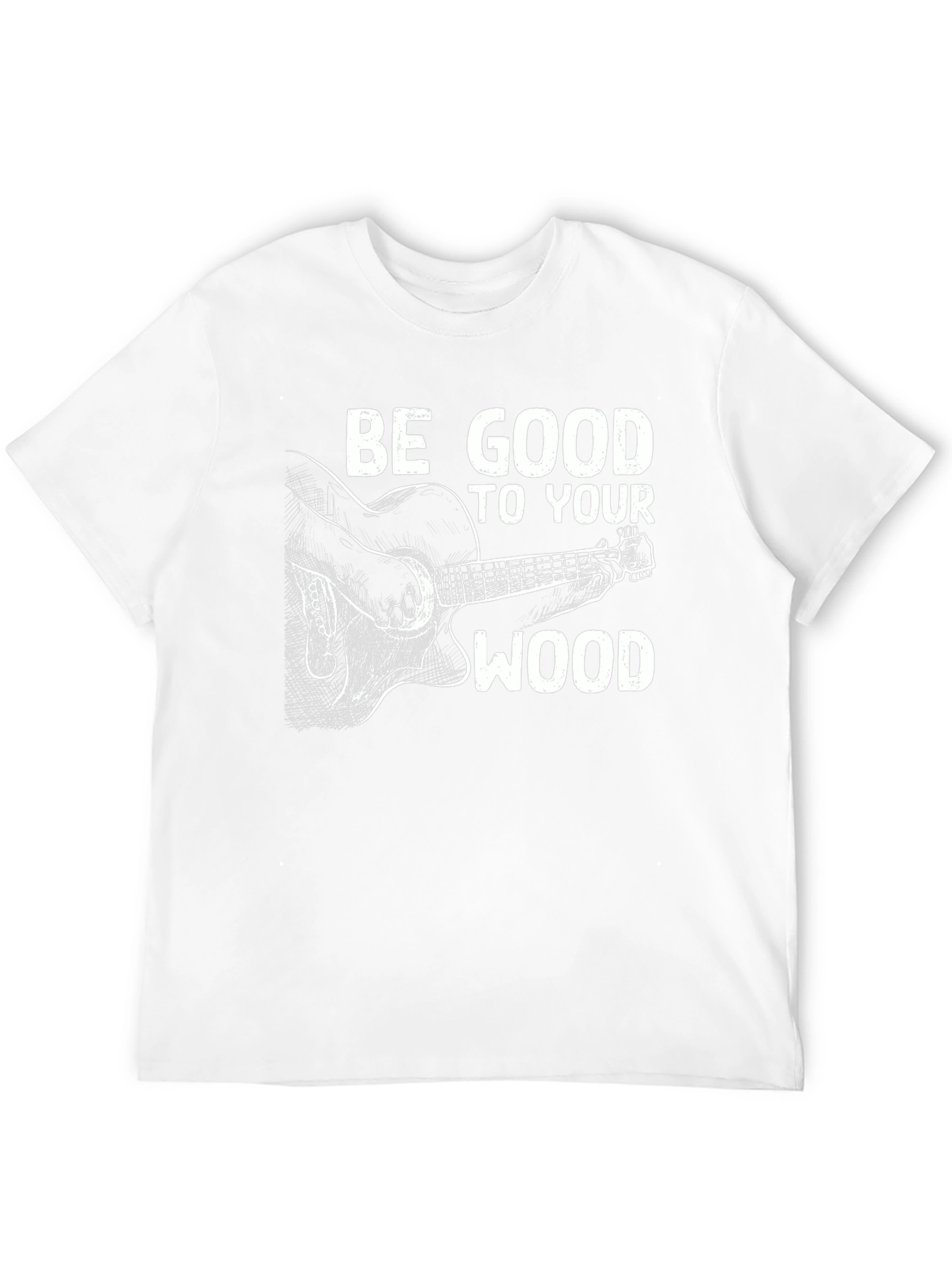 Black Be Good To Your Wood Guitar T-Shirt view 12