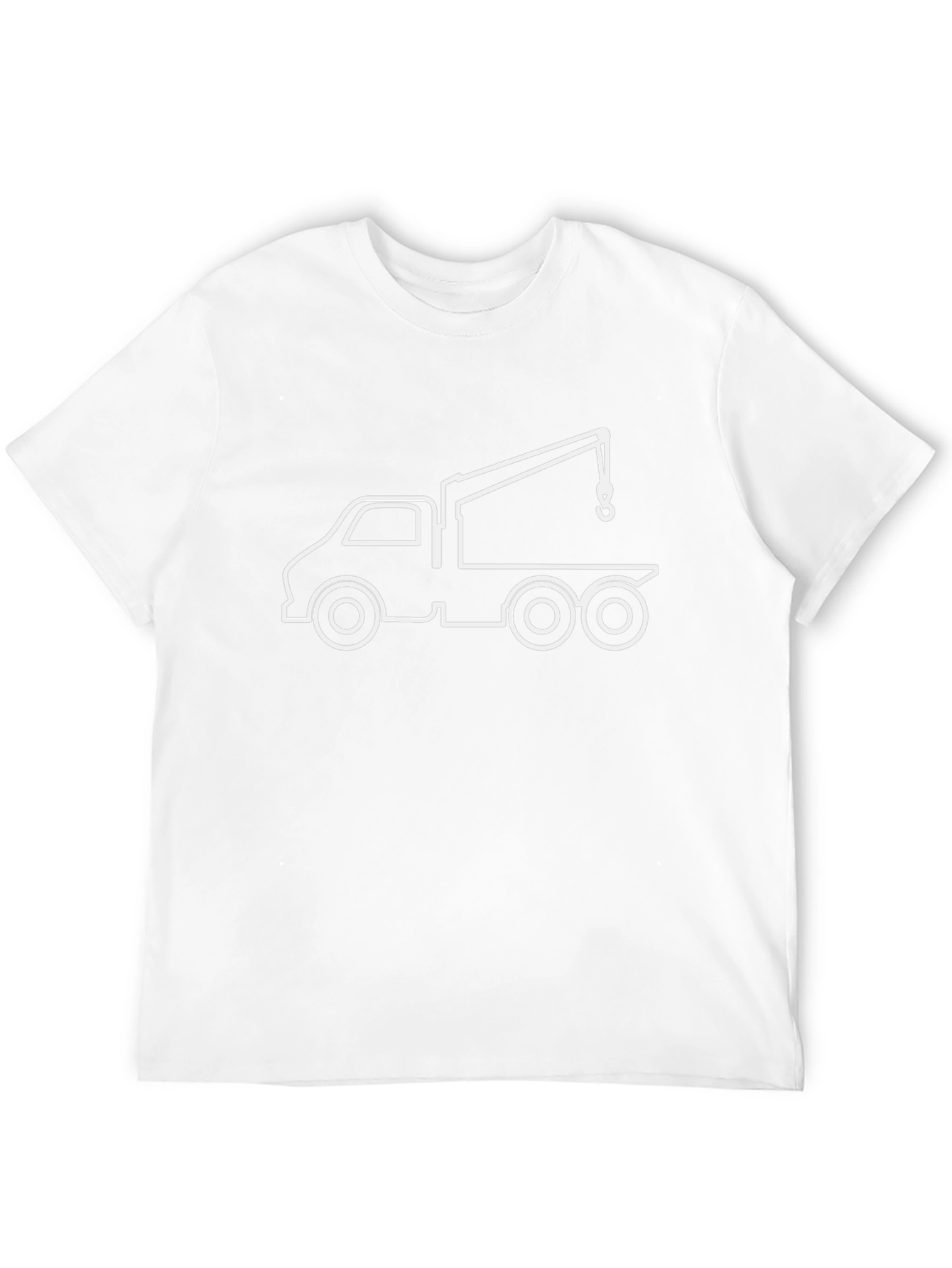Black Crane Truck Graphic Tee - Black Cotton Blend Shirt view 12